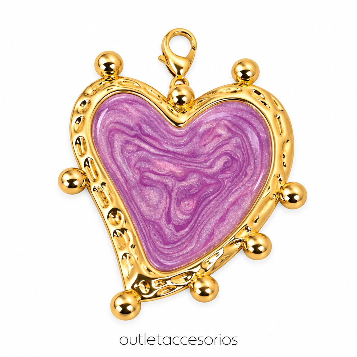 Dije corazon barroco