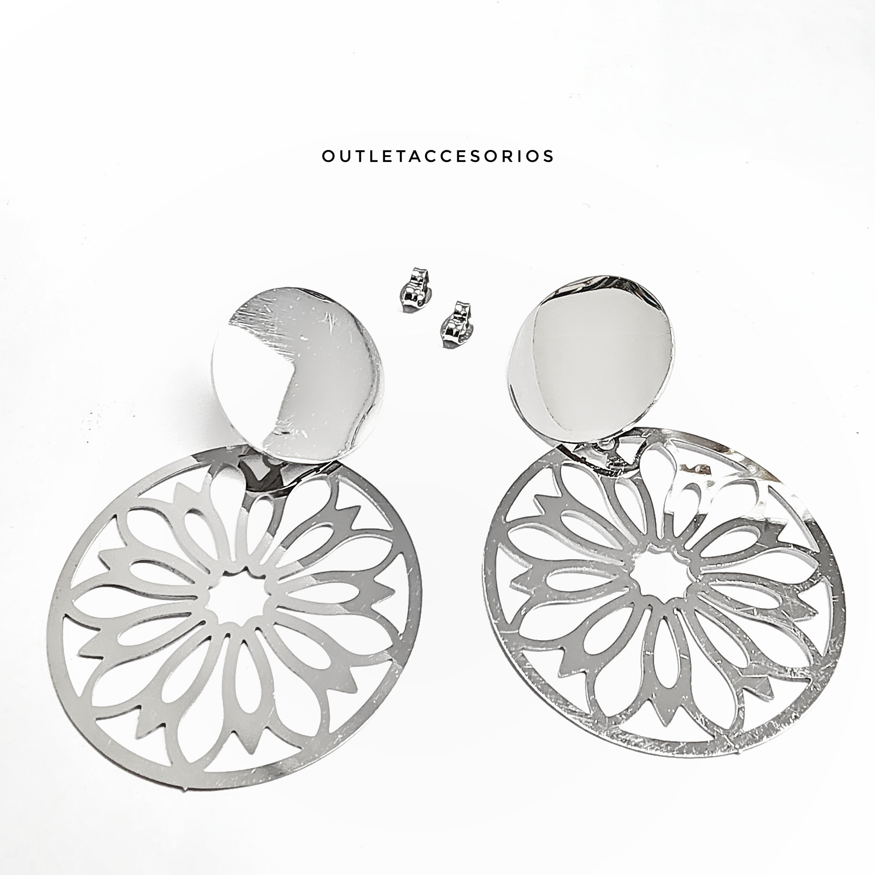 Aros Flor Silver