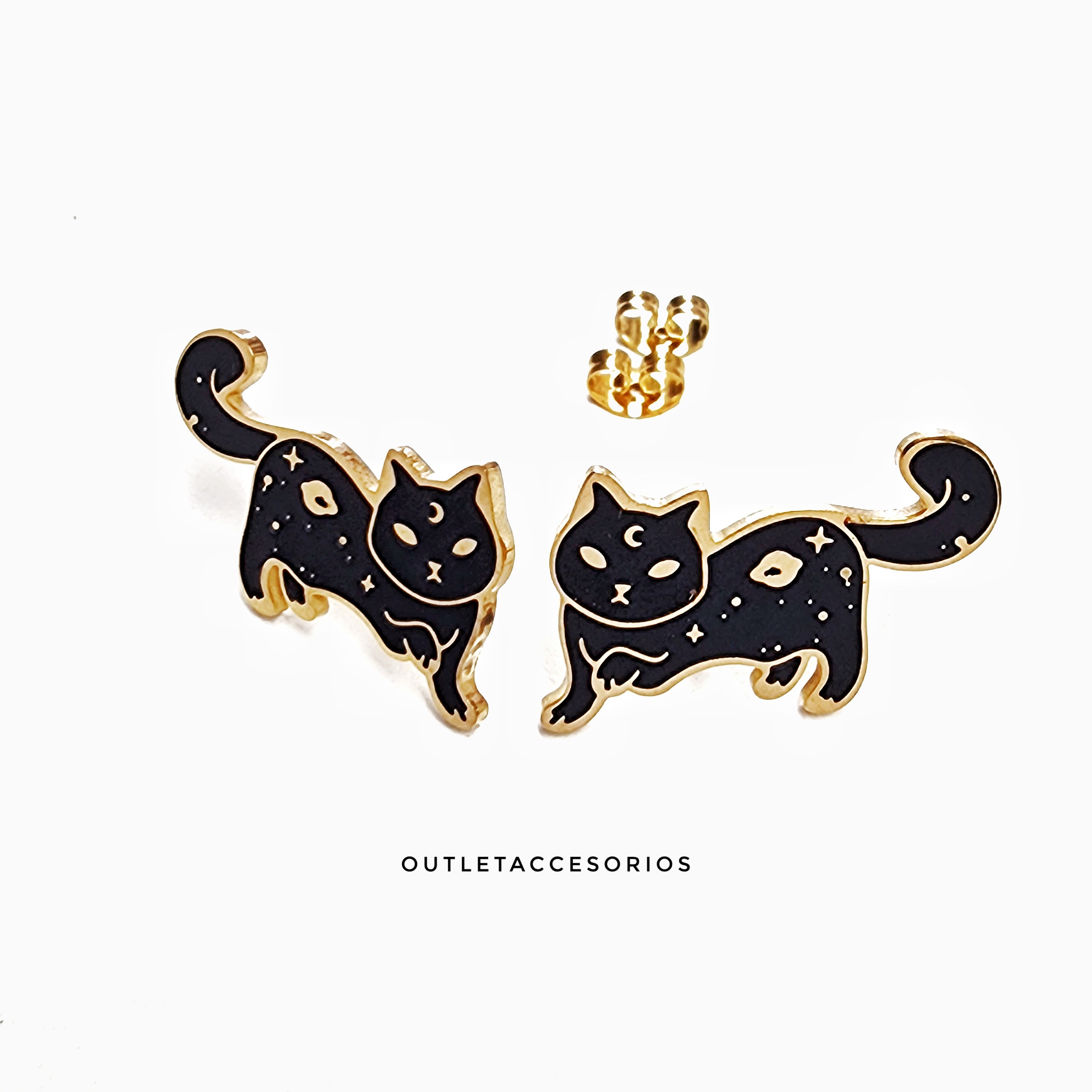 Aros Gato psicodélico Dorado