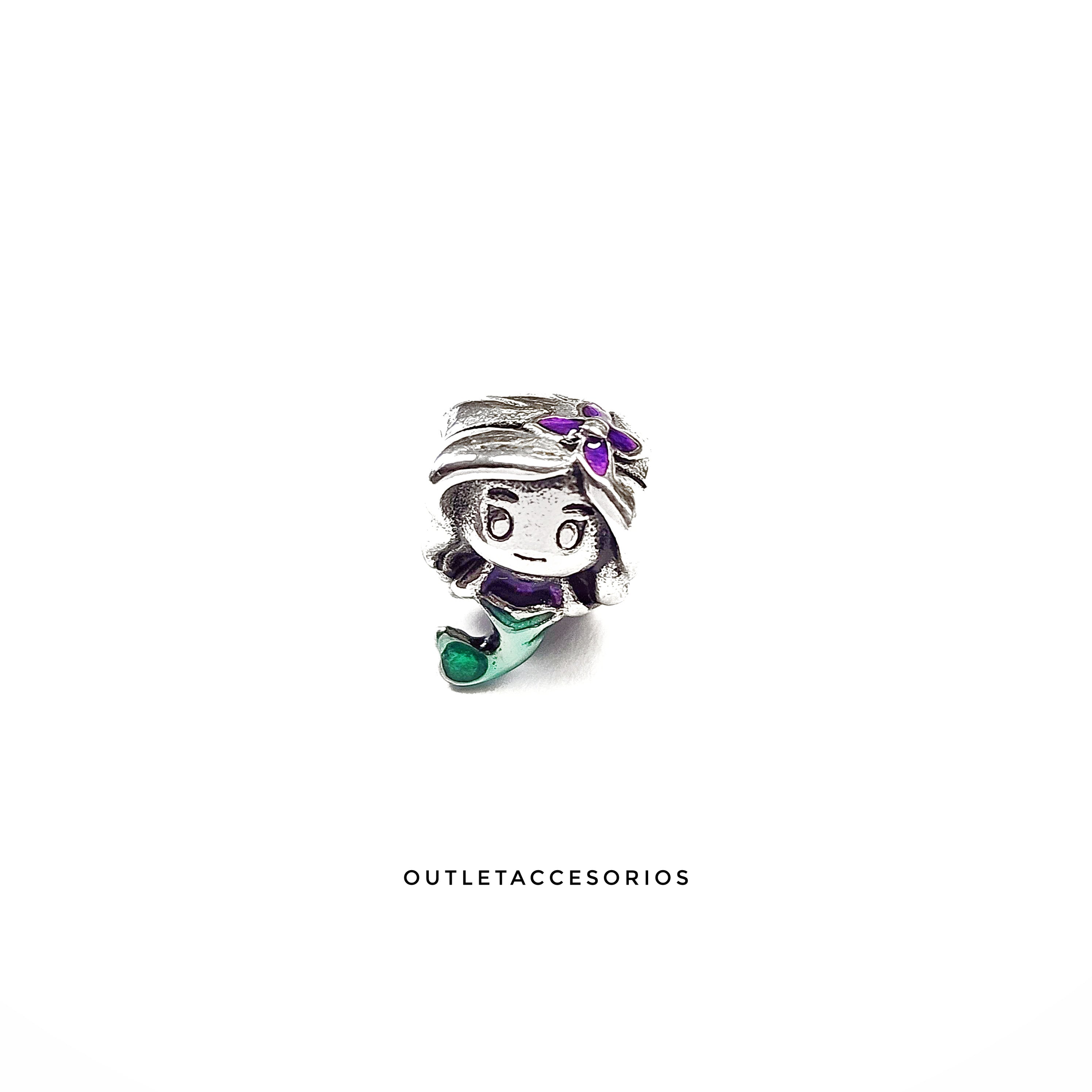 Charms Sirenita Plateado