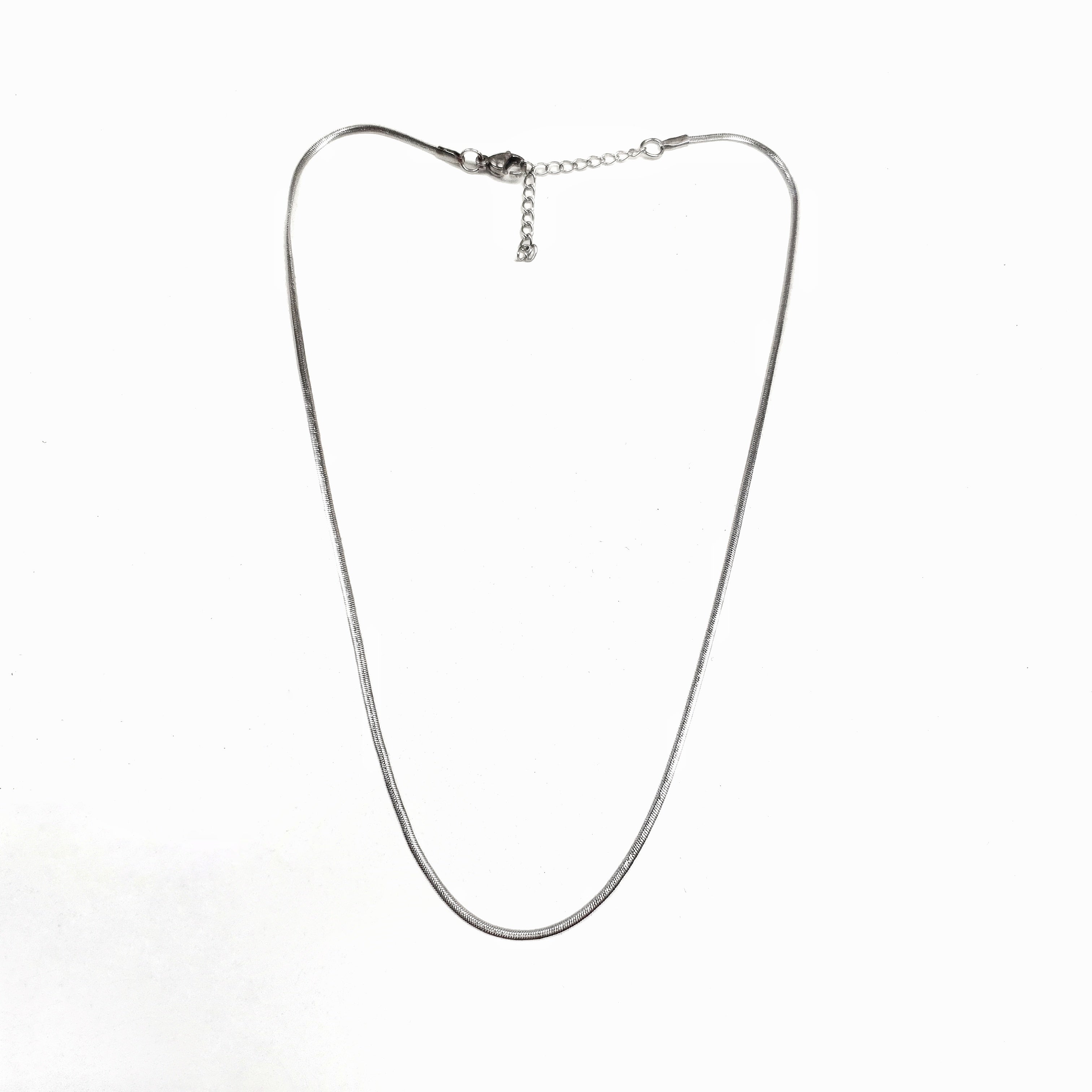 Collar Choker cinta plateado