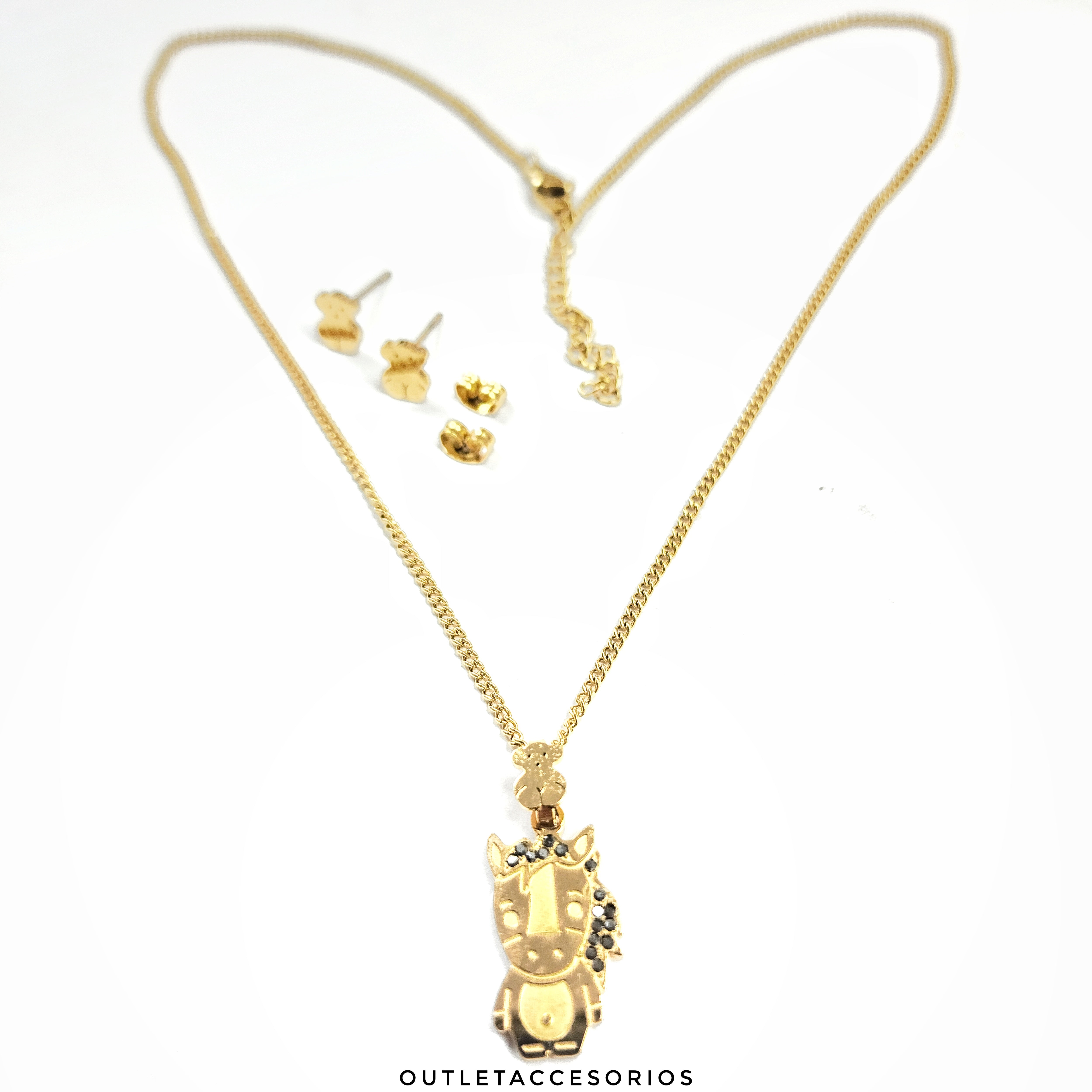 Collar horse + aros de oso