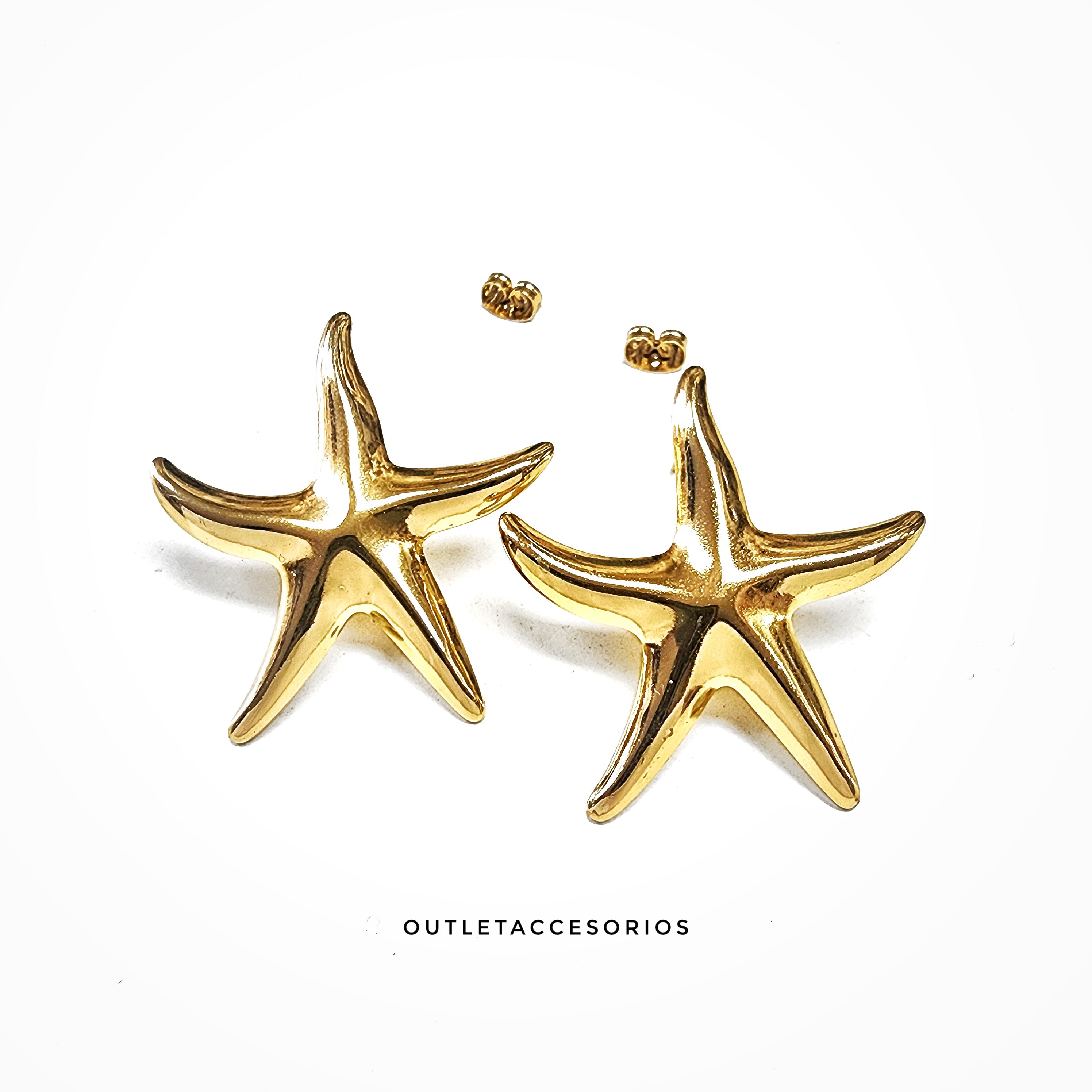 Aros Estrella de Mar Dorado