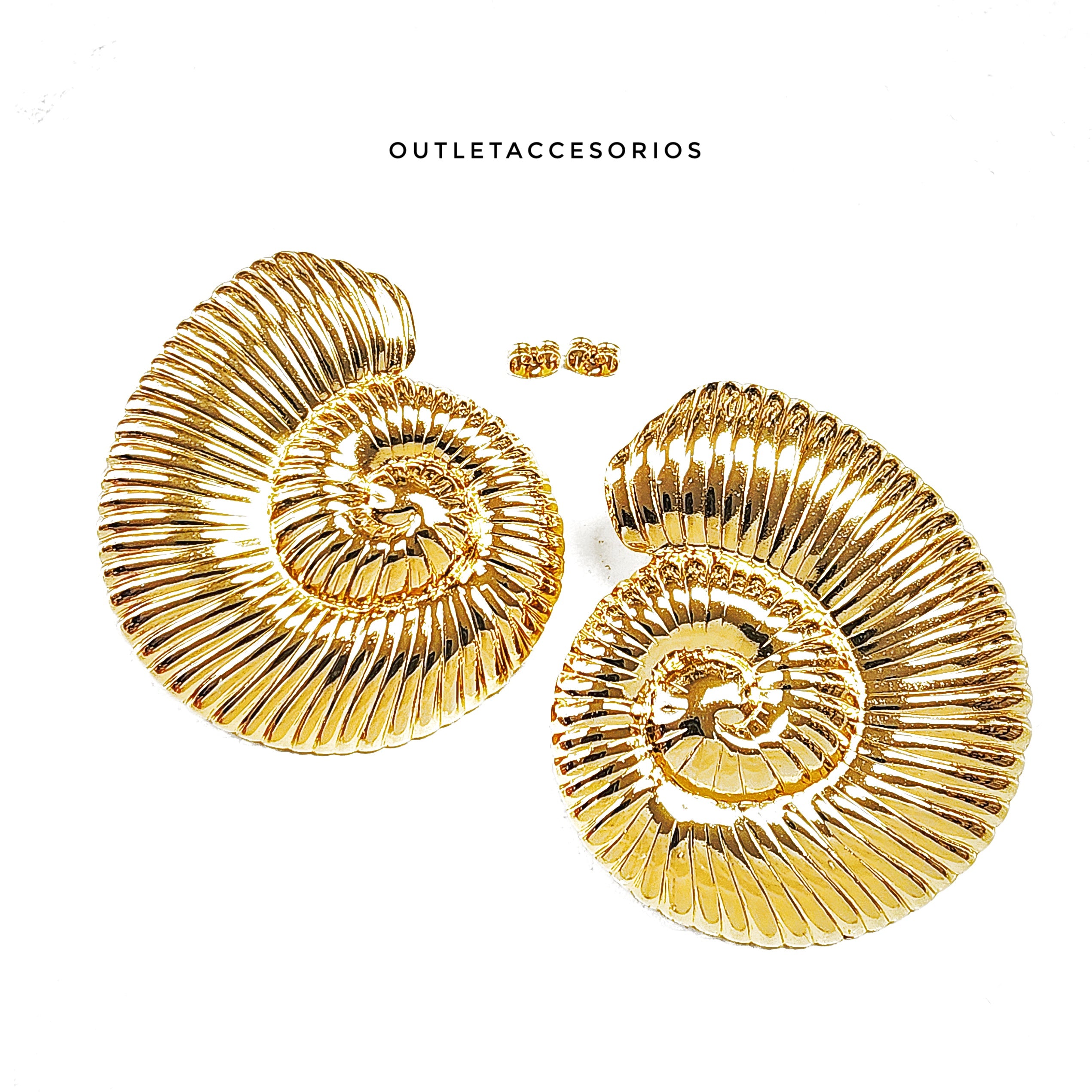 Aros Maxi Caracol Dorado