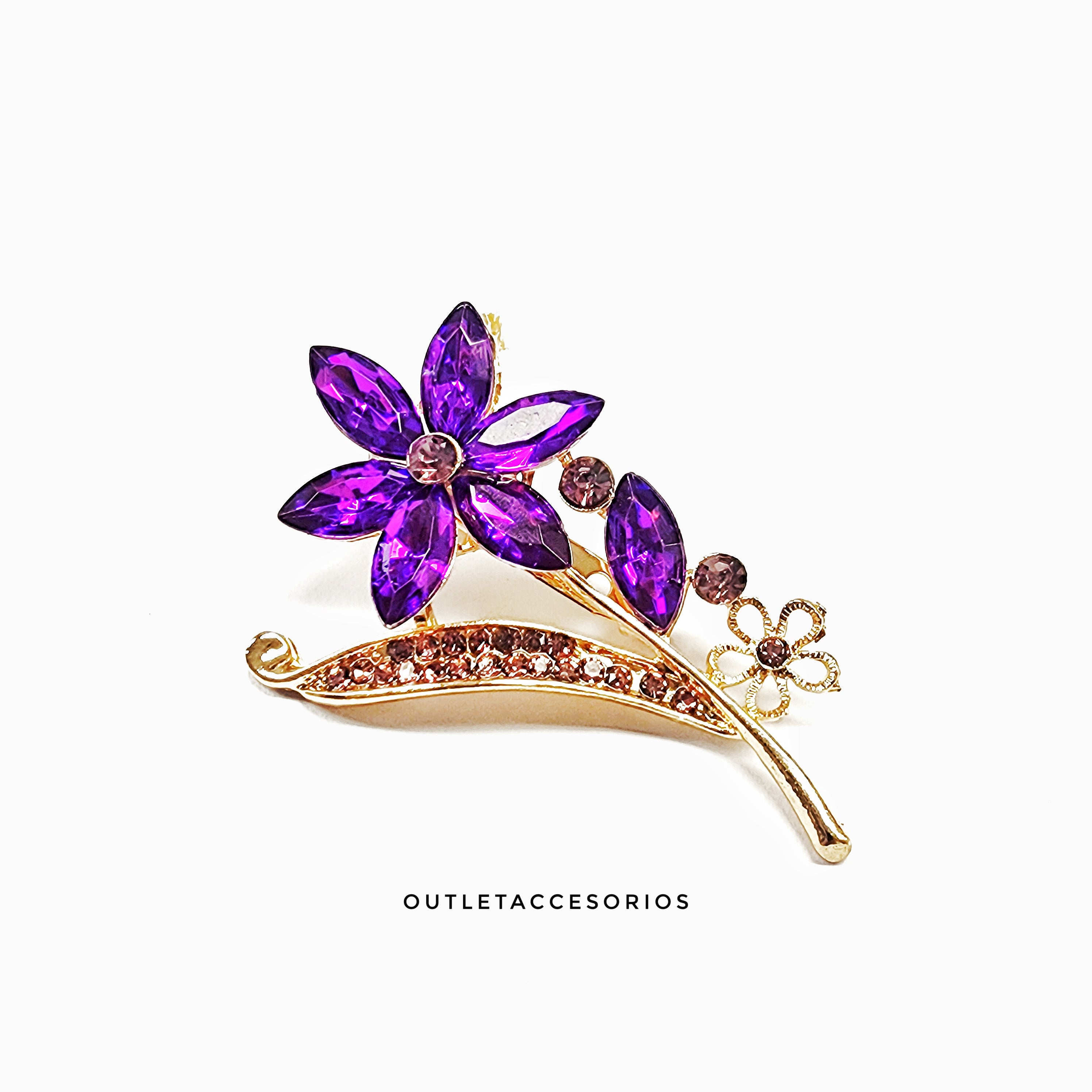 Prendedor rosa violeta