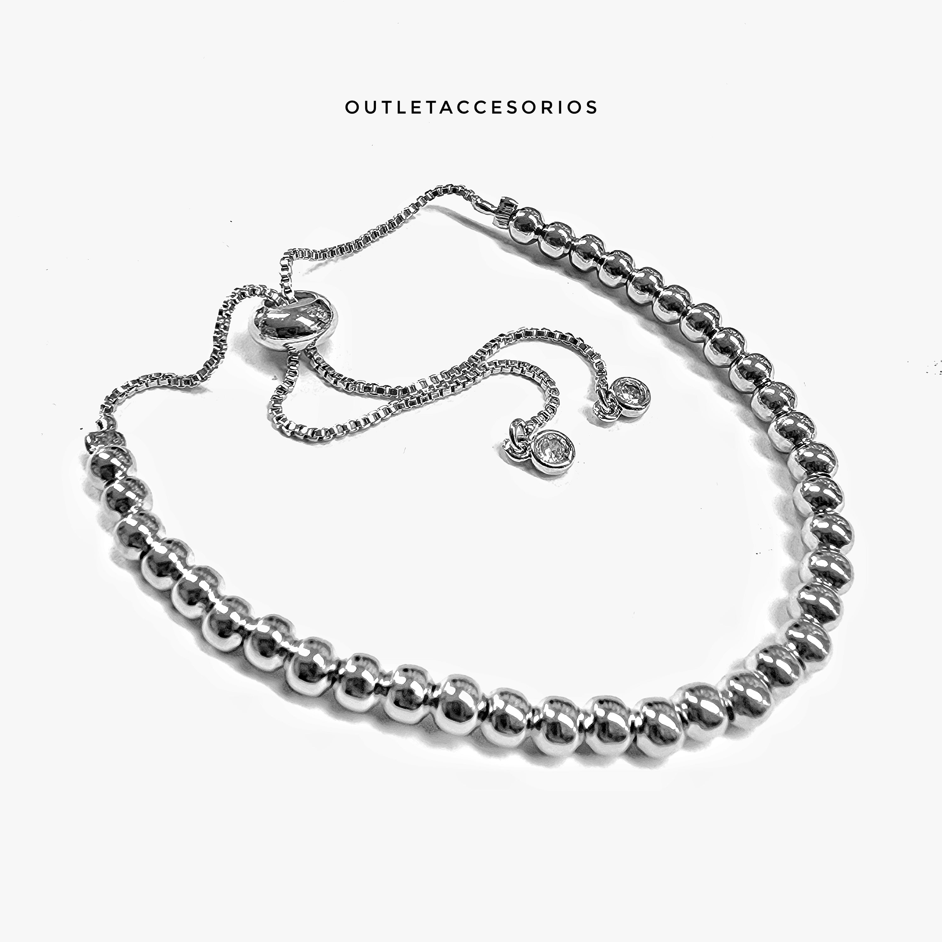 Pulsera Balin pequeño plateado