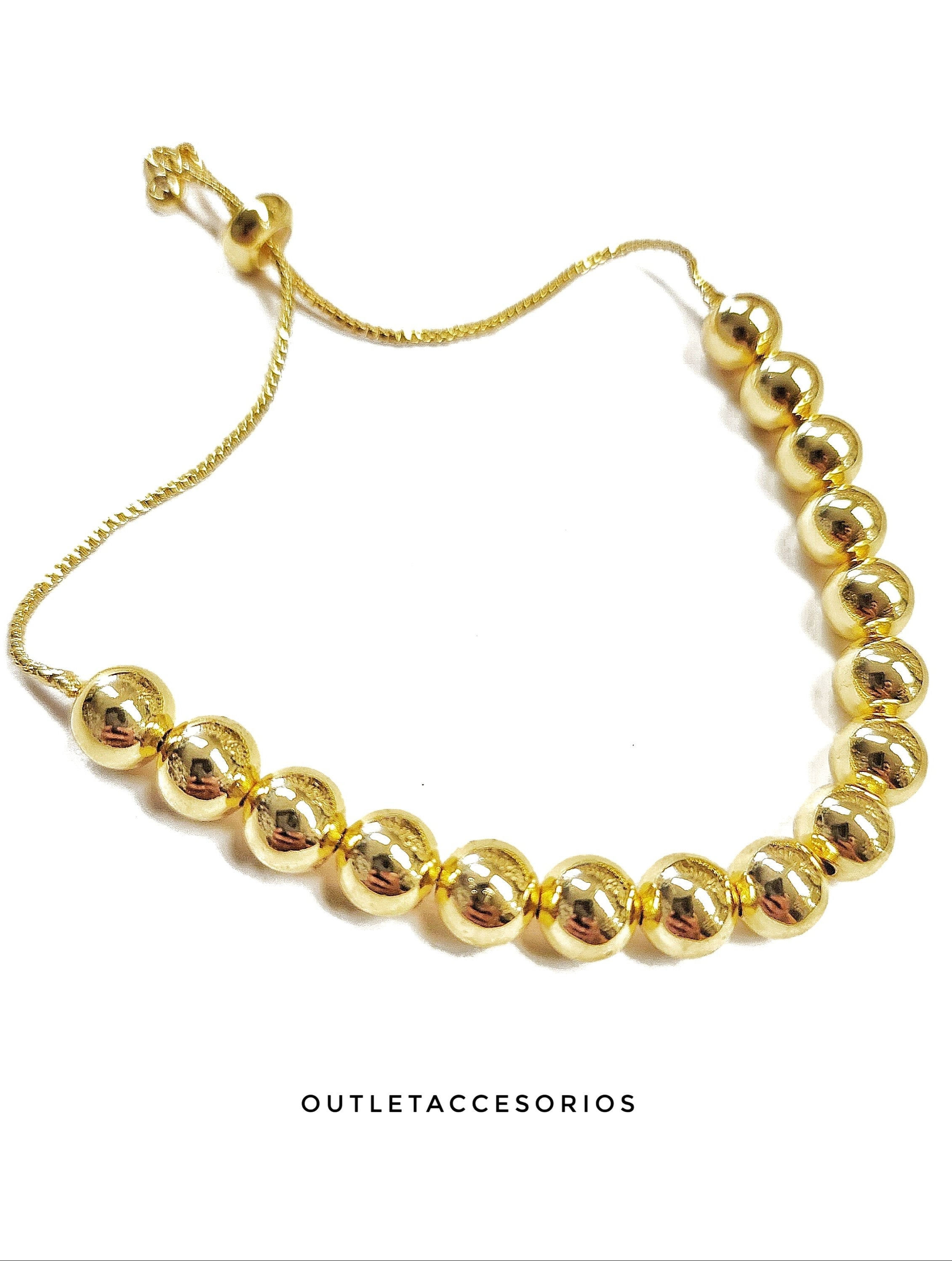 Pulsera Balin mediano baño oro 18k