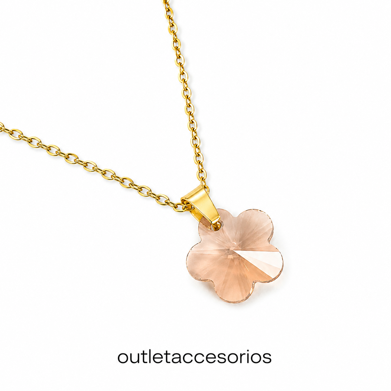 Collar brillo flor