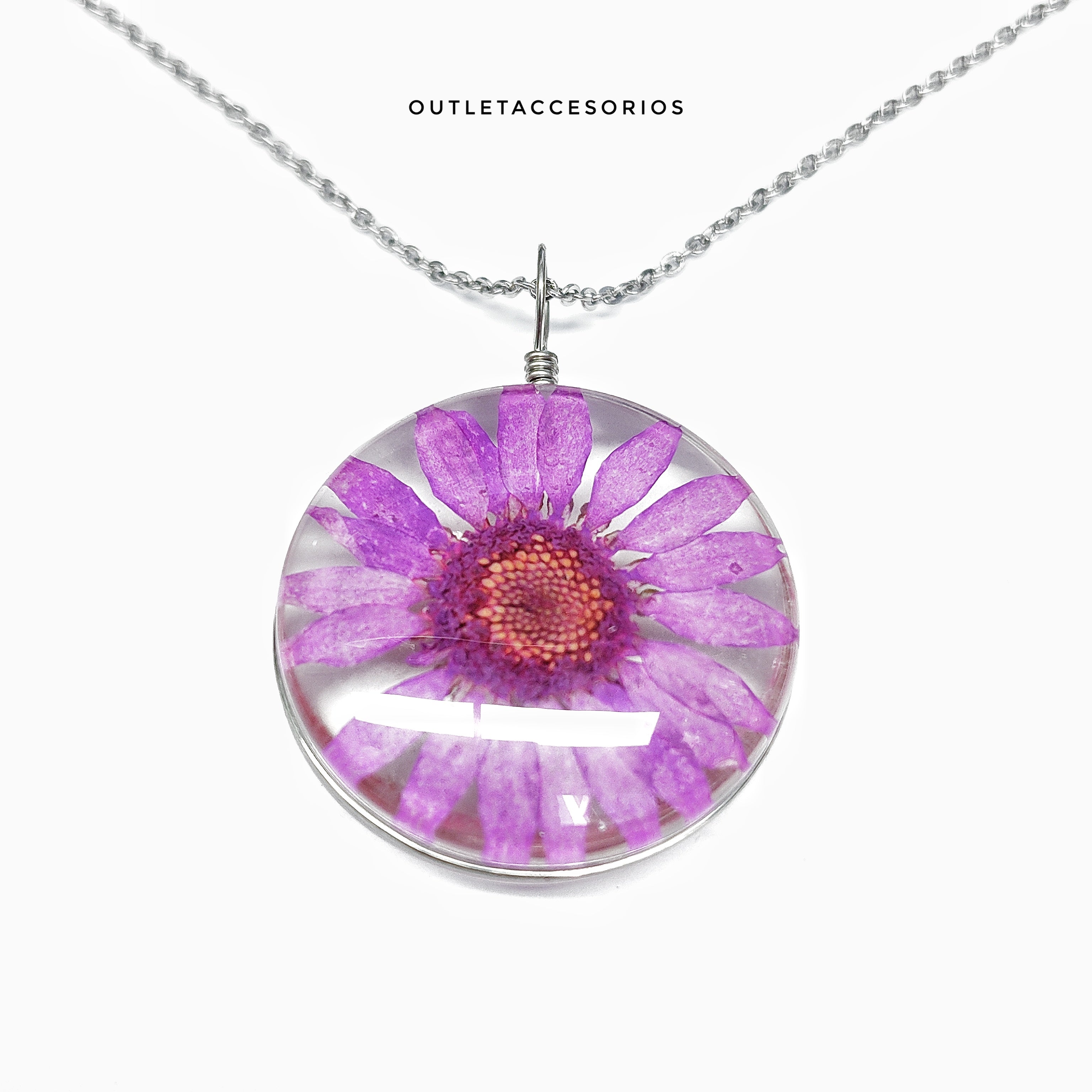 Collar flor encapsulada