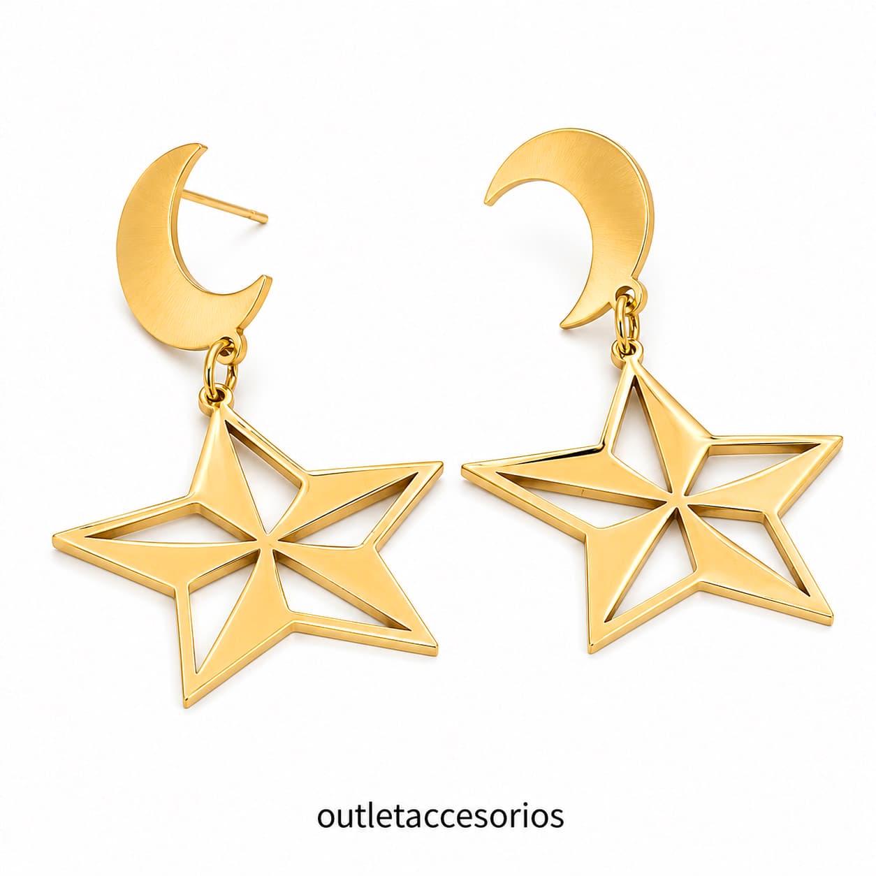 Aros luna estrella