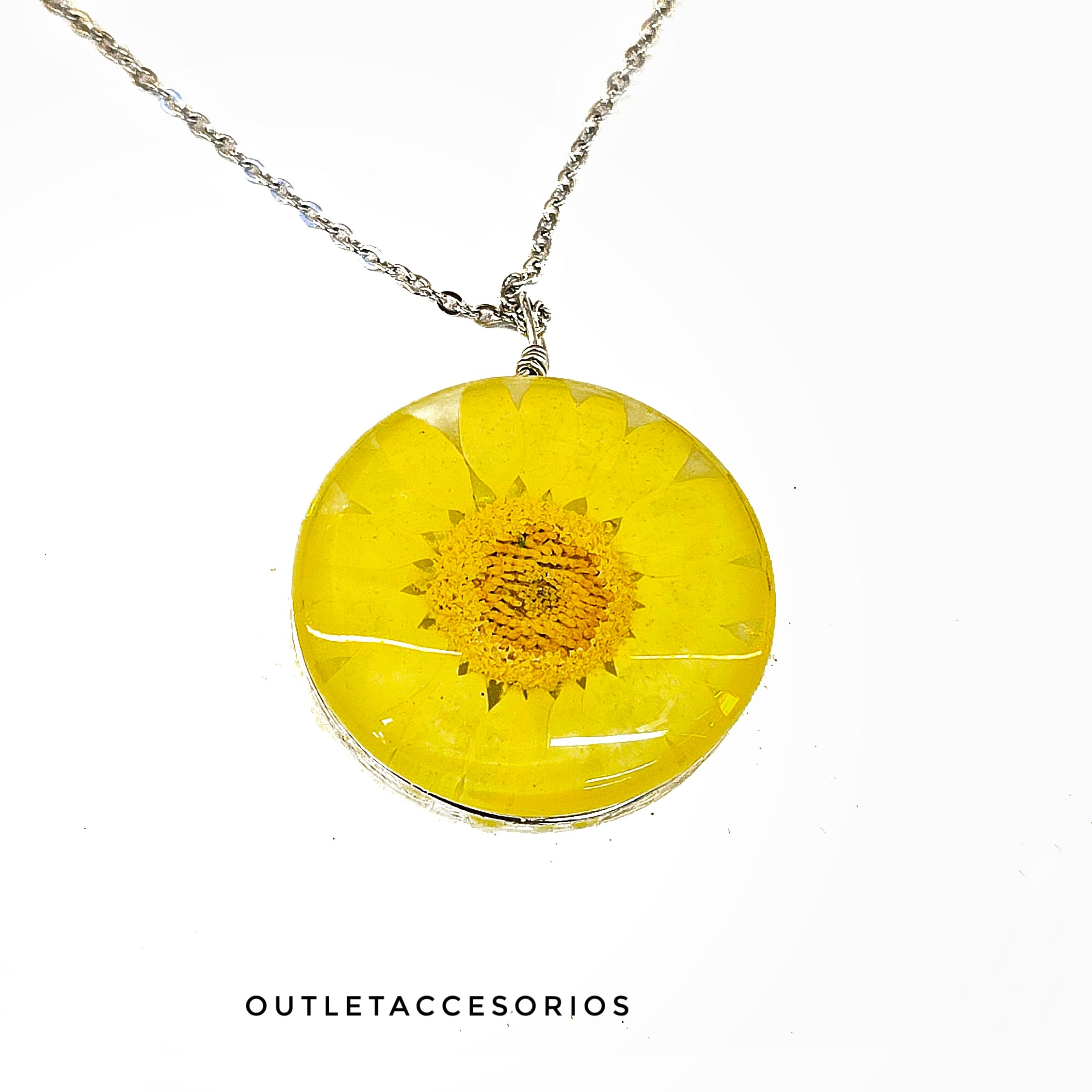 Collar flor encapsulada