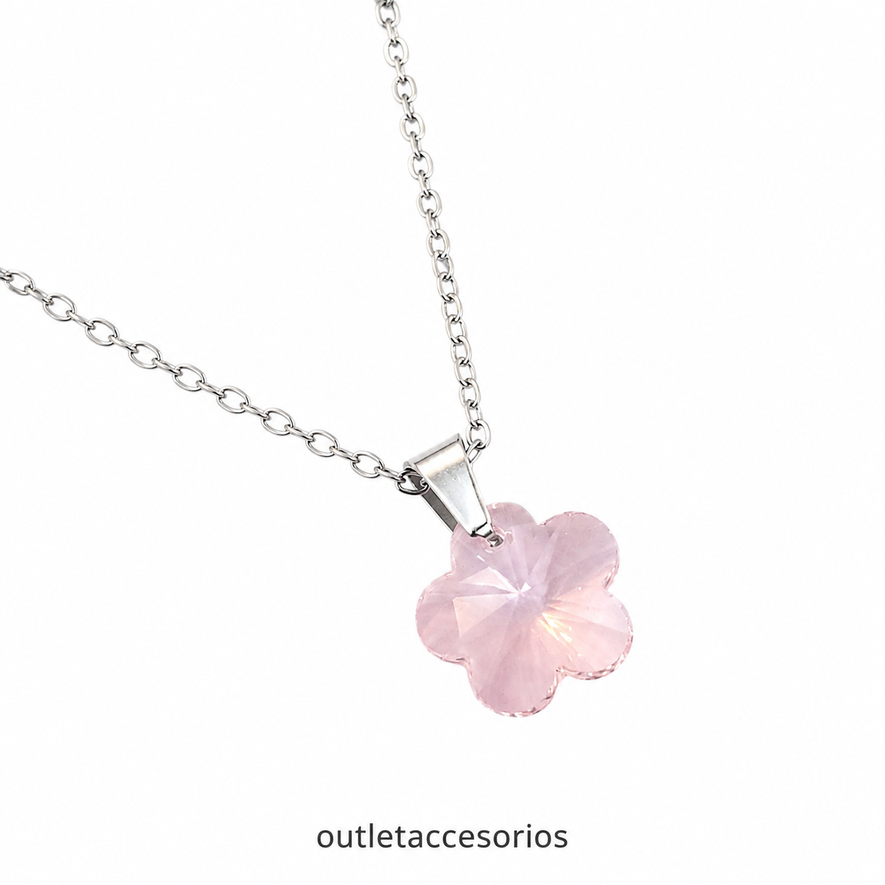 Collar brillo flor