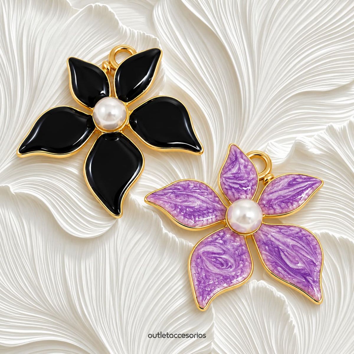 Dije flor acuarela