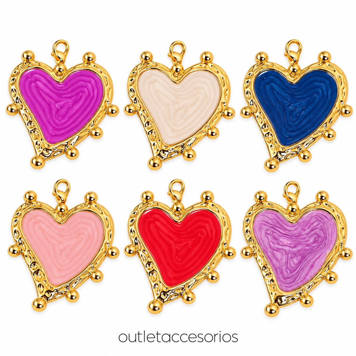 Dije corazon barroco