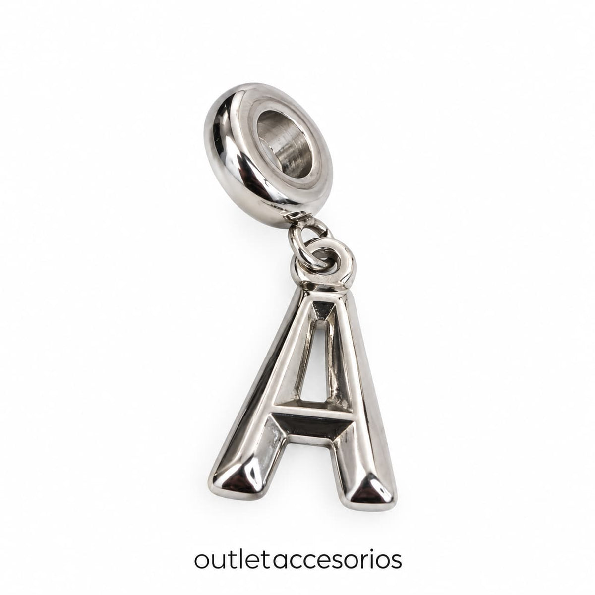 Charms Letra "A" Plateado