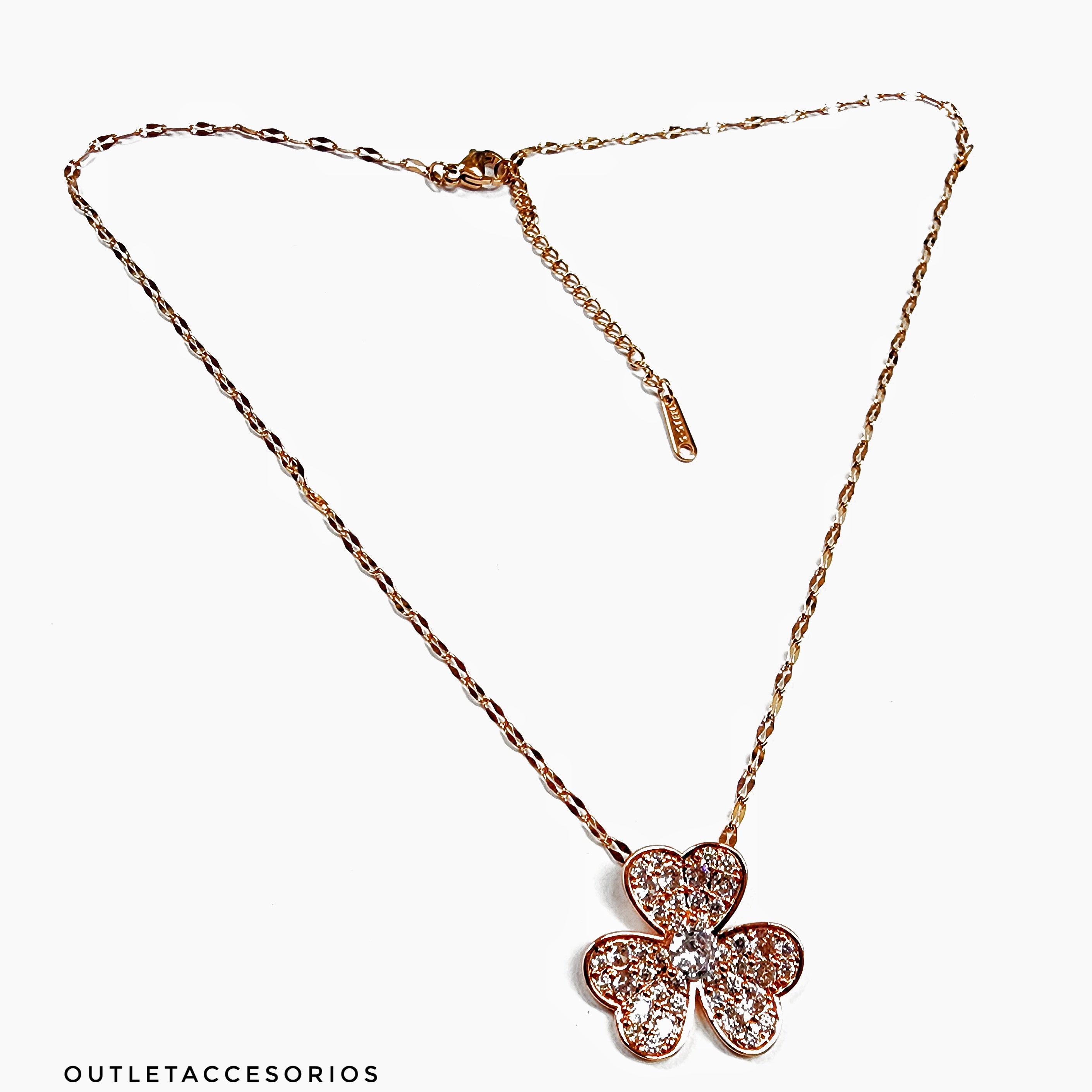 Collar Trebol Rose