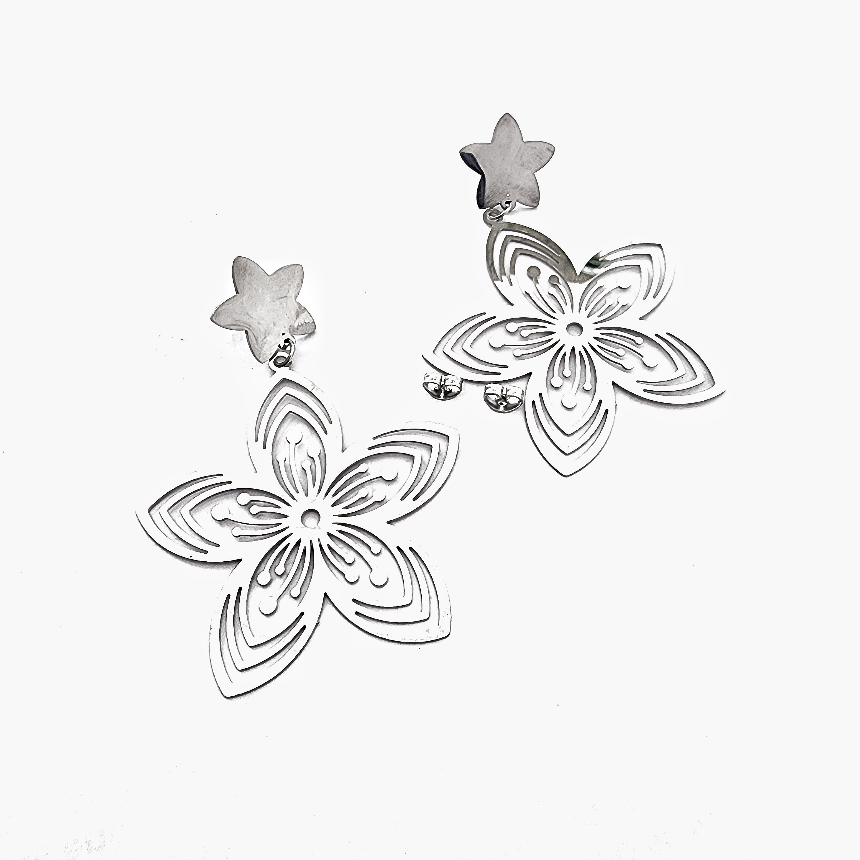 Aros Flor Samantha Silver