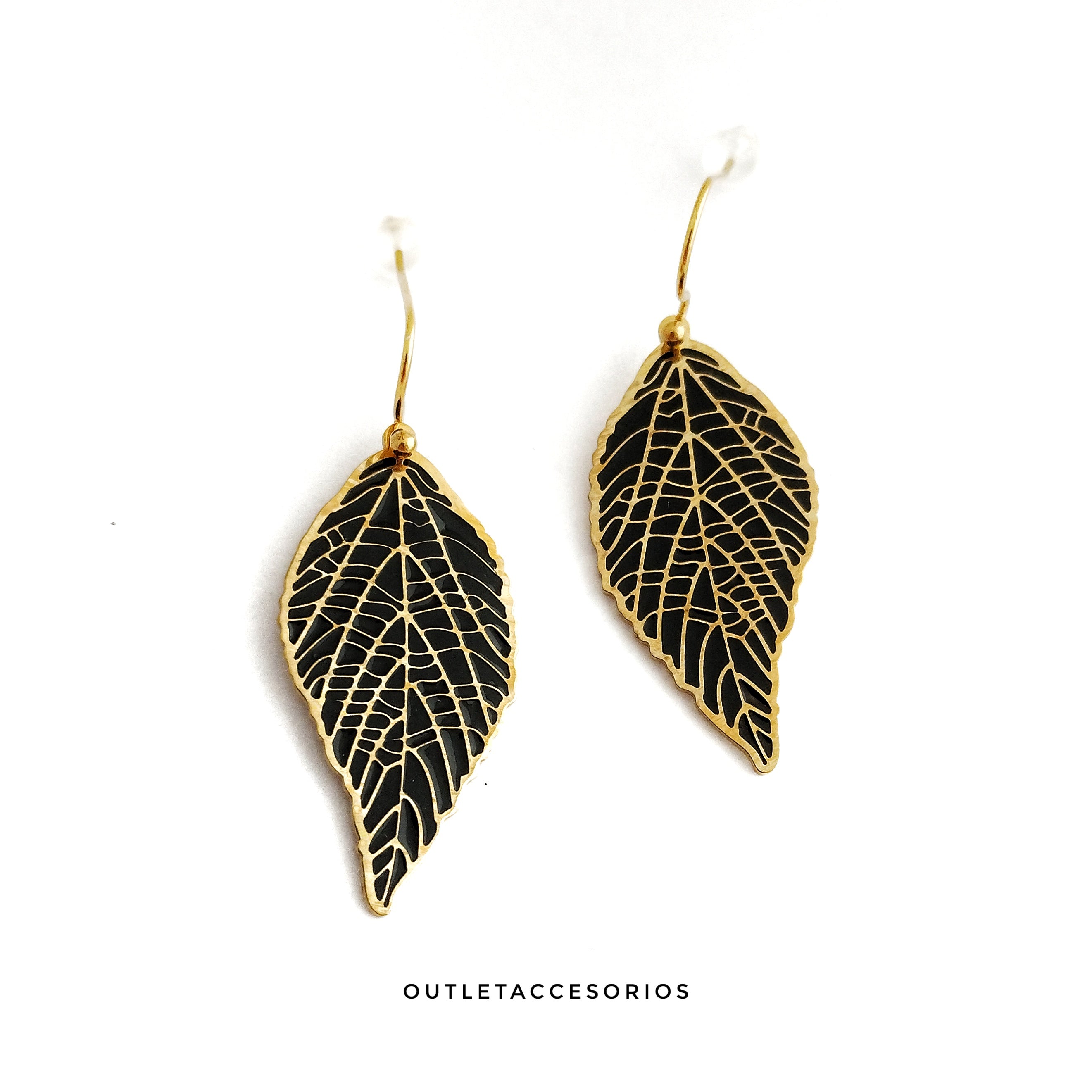 Aros hoja roma dorado