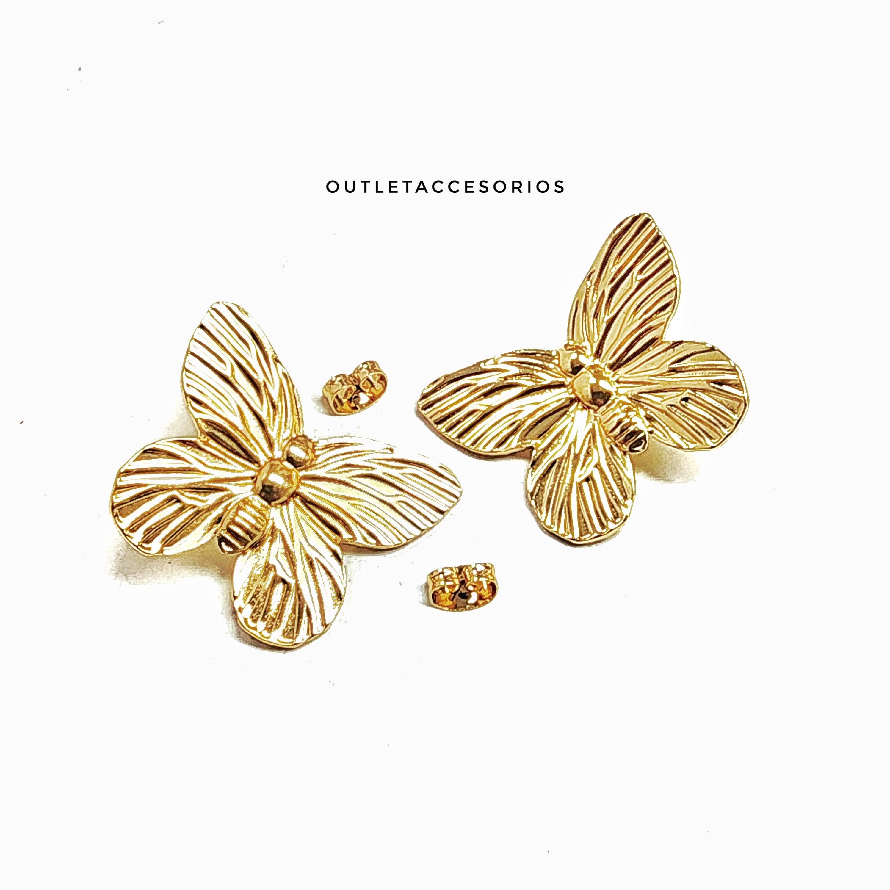 Aros Mariposa Dorada