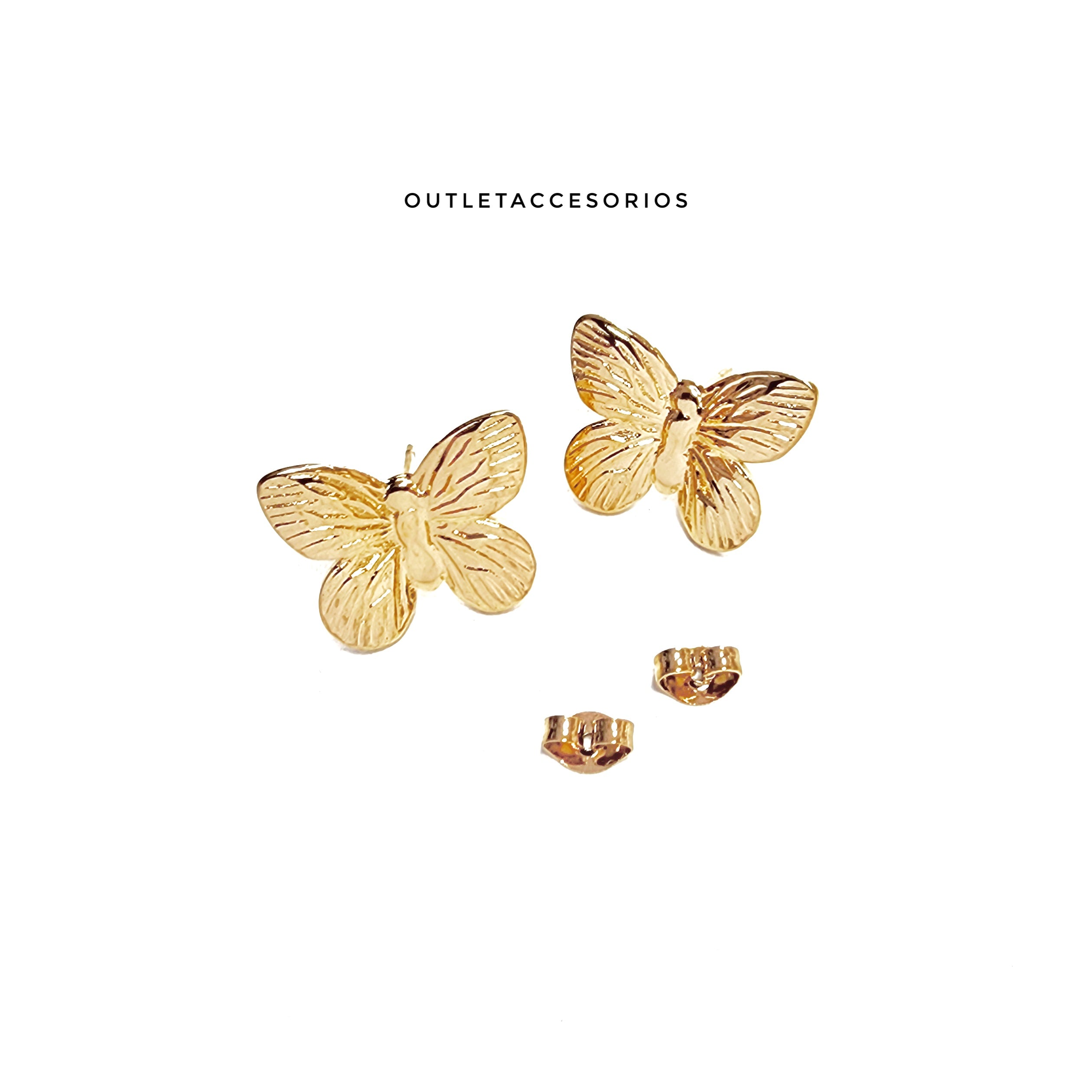 Aros mariposa Dorada