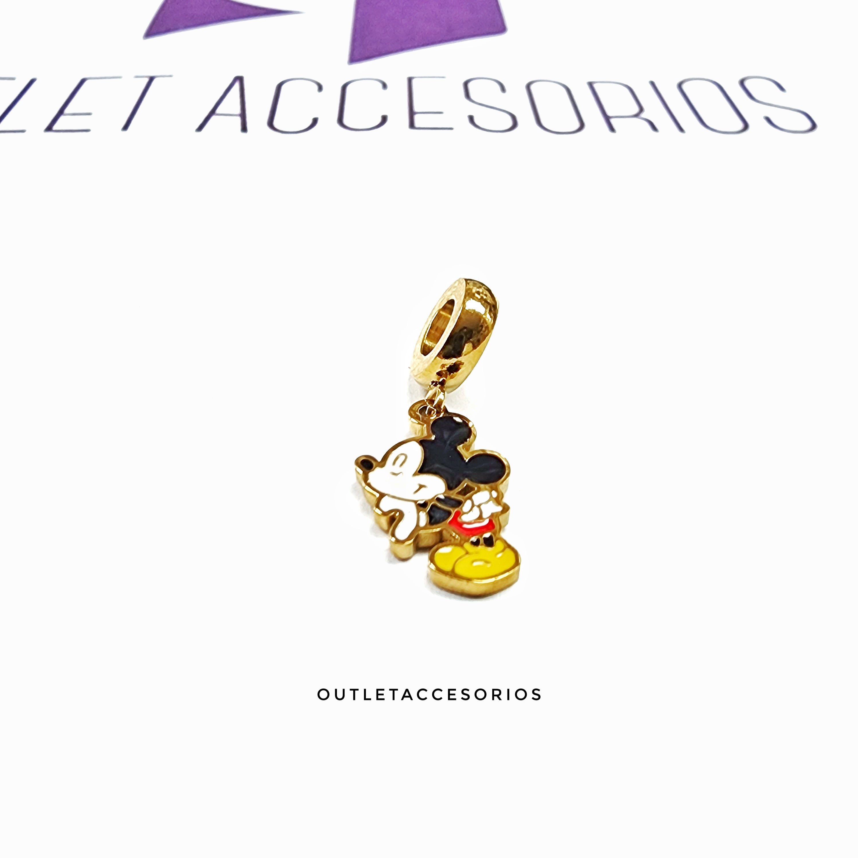 Charms Mickey Love Dorado