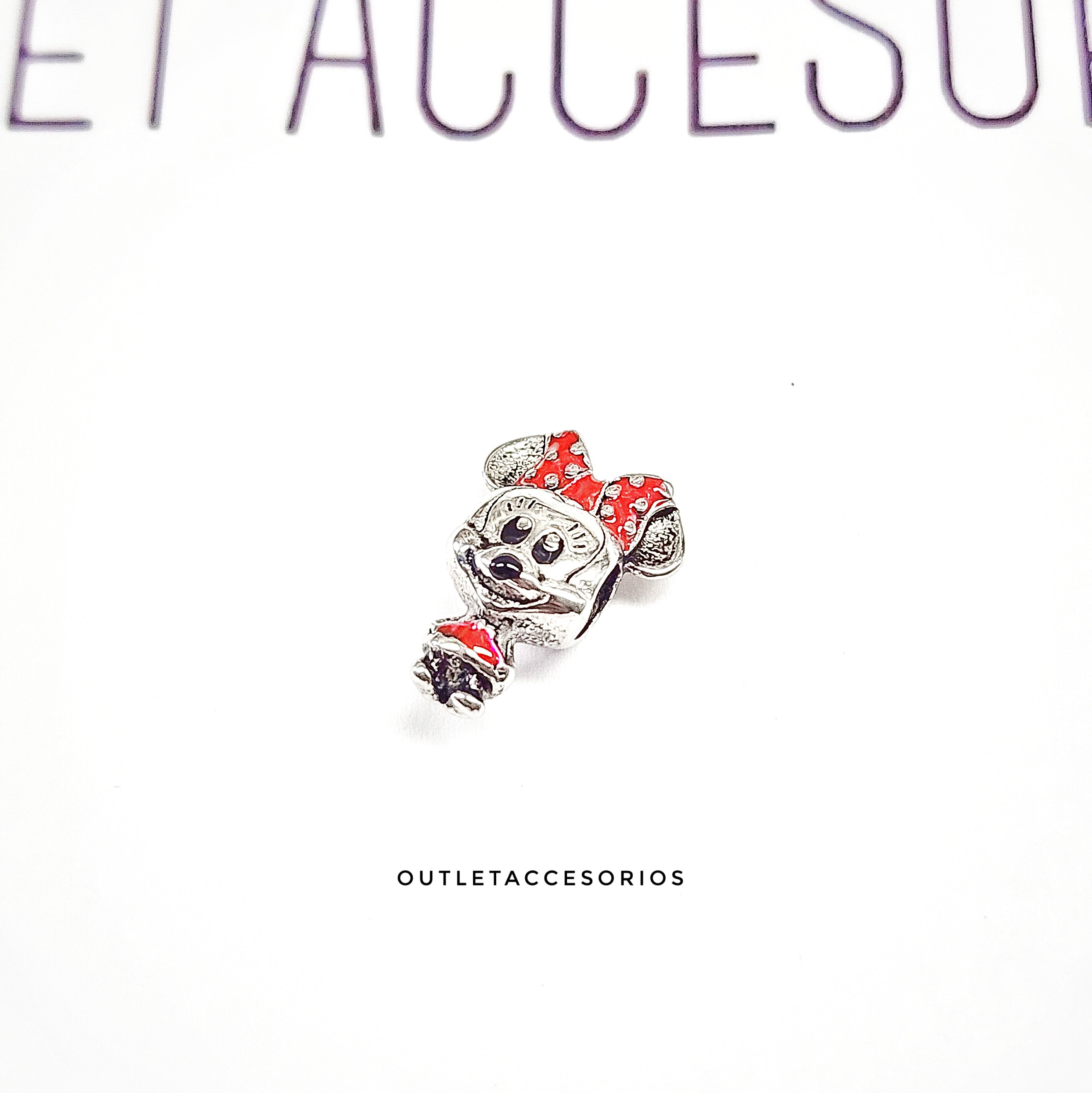 Charms Minnie Plateado