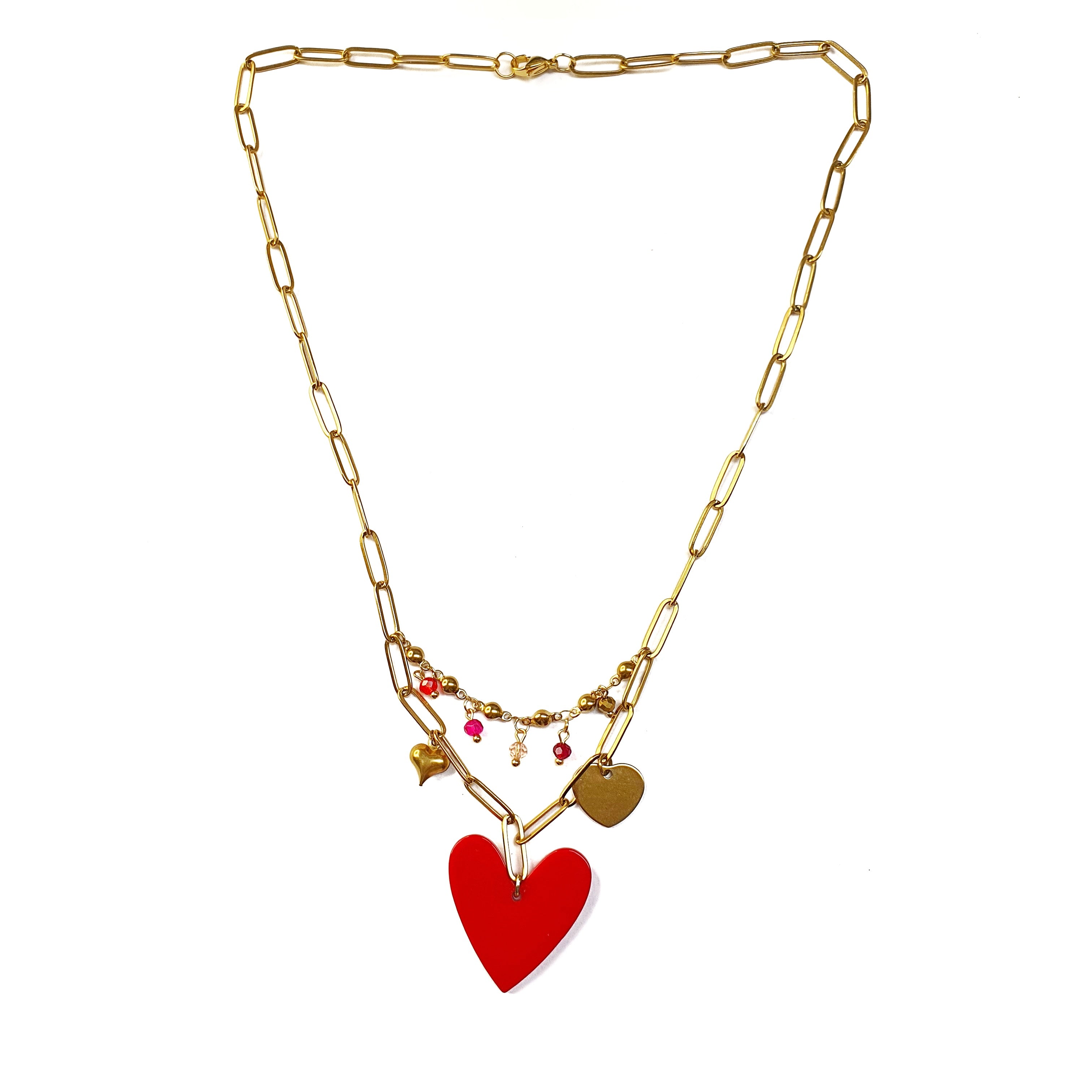 Collar corazon agatha