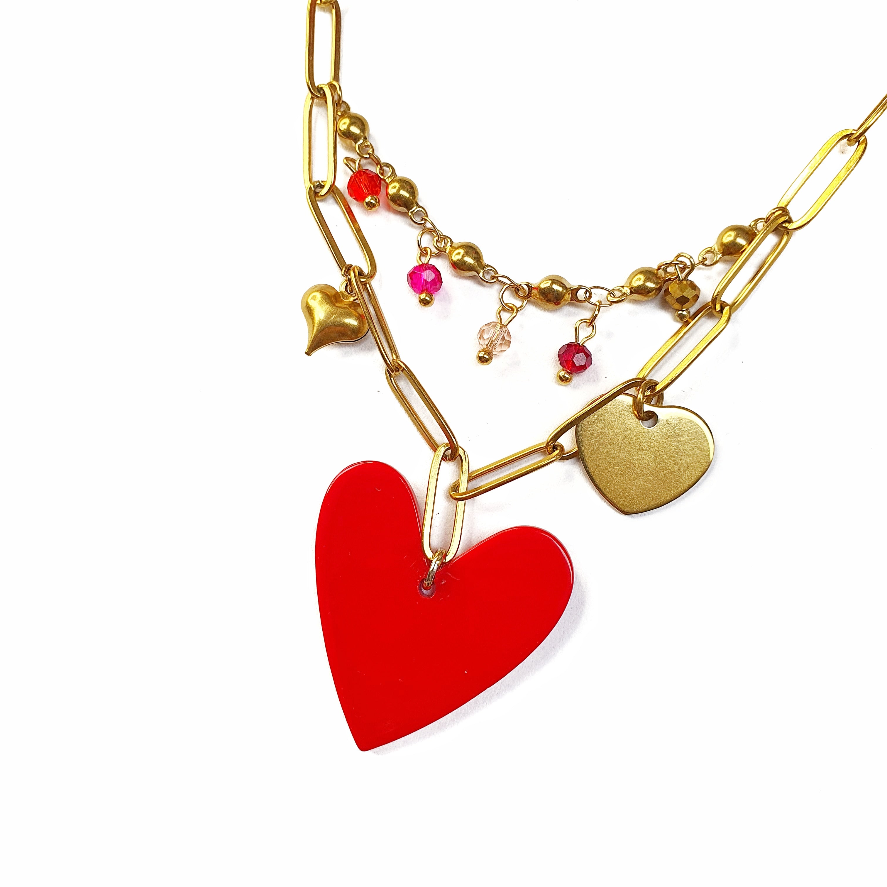 Collar corazon agatha
