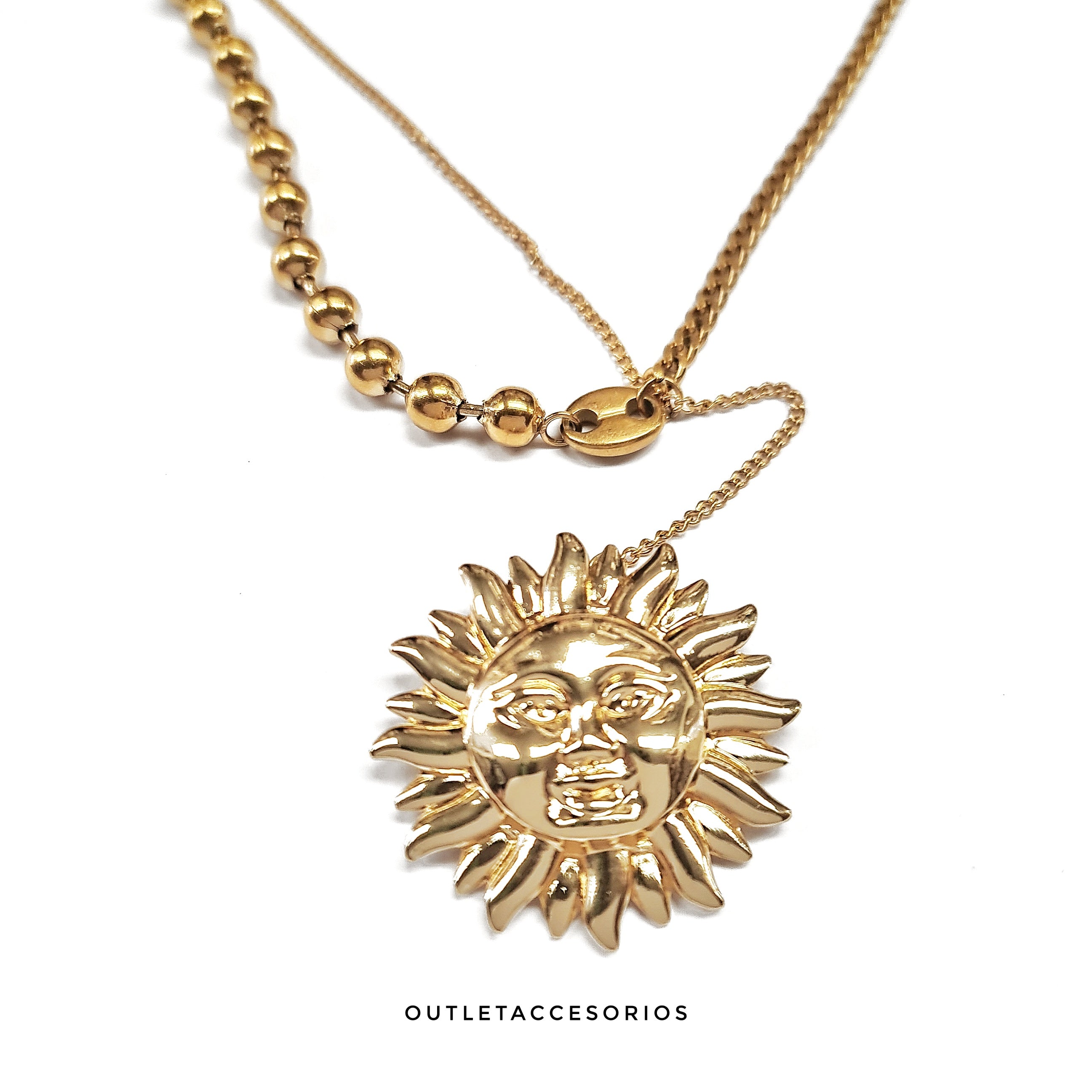 Collar sol dorado