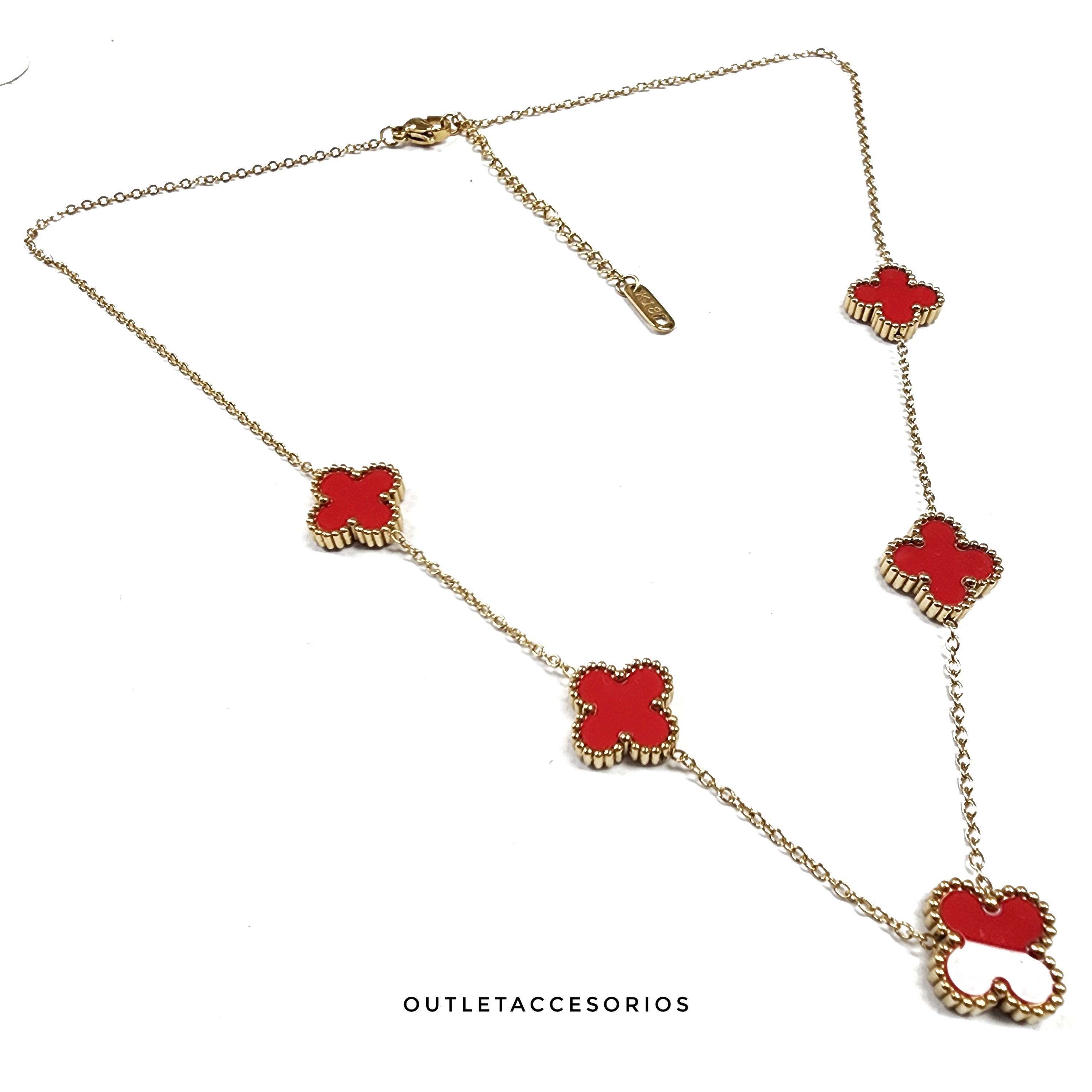 Collar Alhambra rojo