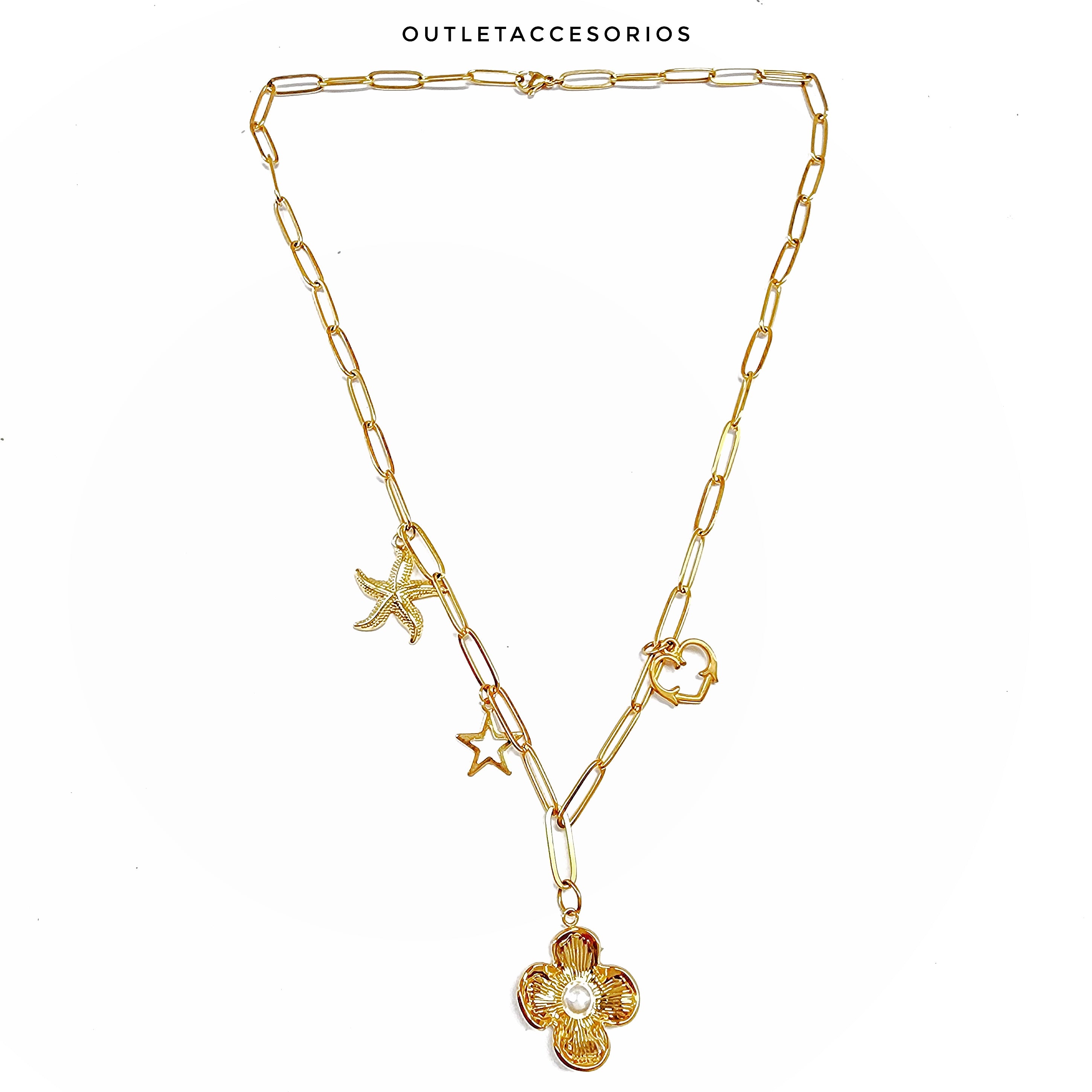 Collar Flor dorada