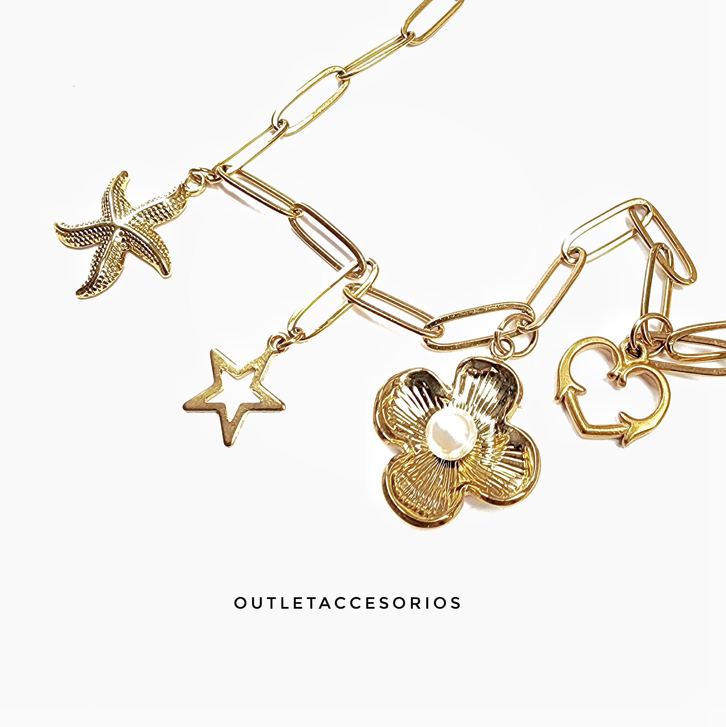 Collar Flor dorada