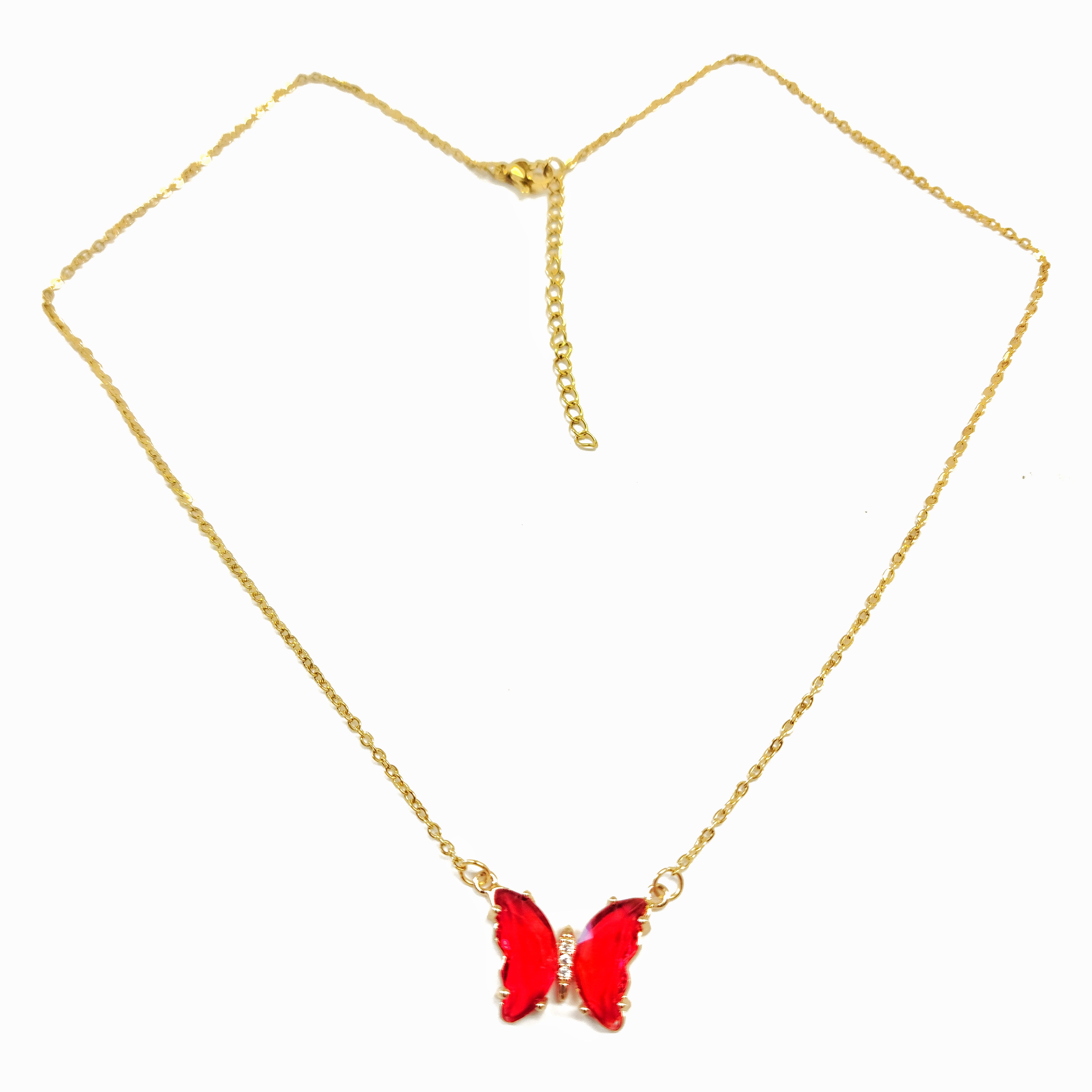 Collar Mariposa red