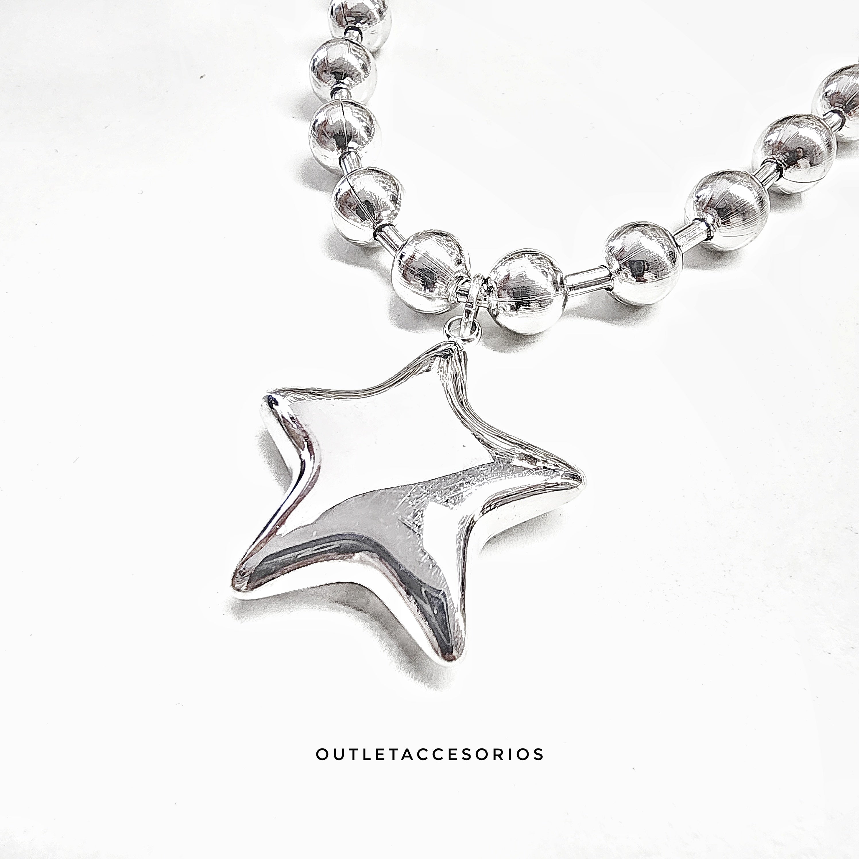 Collar Maximalista plateado