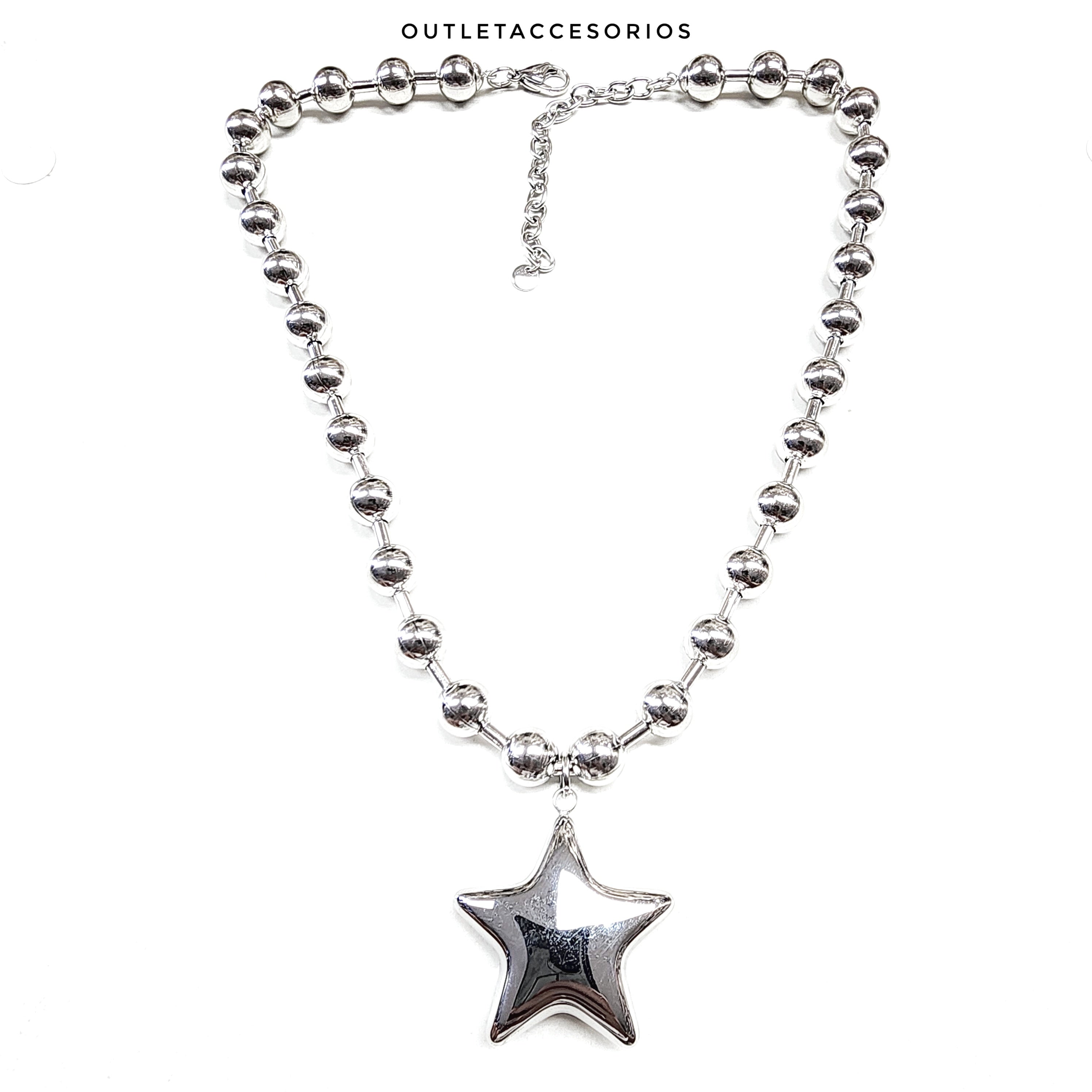 Collar Maximalista plateado
