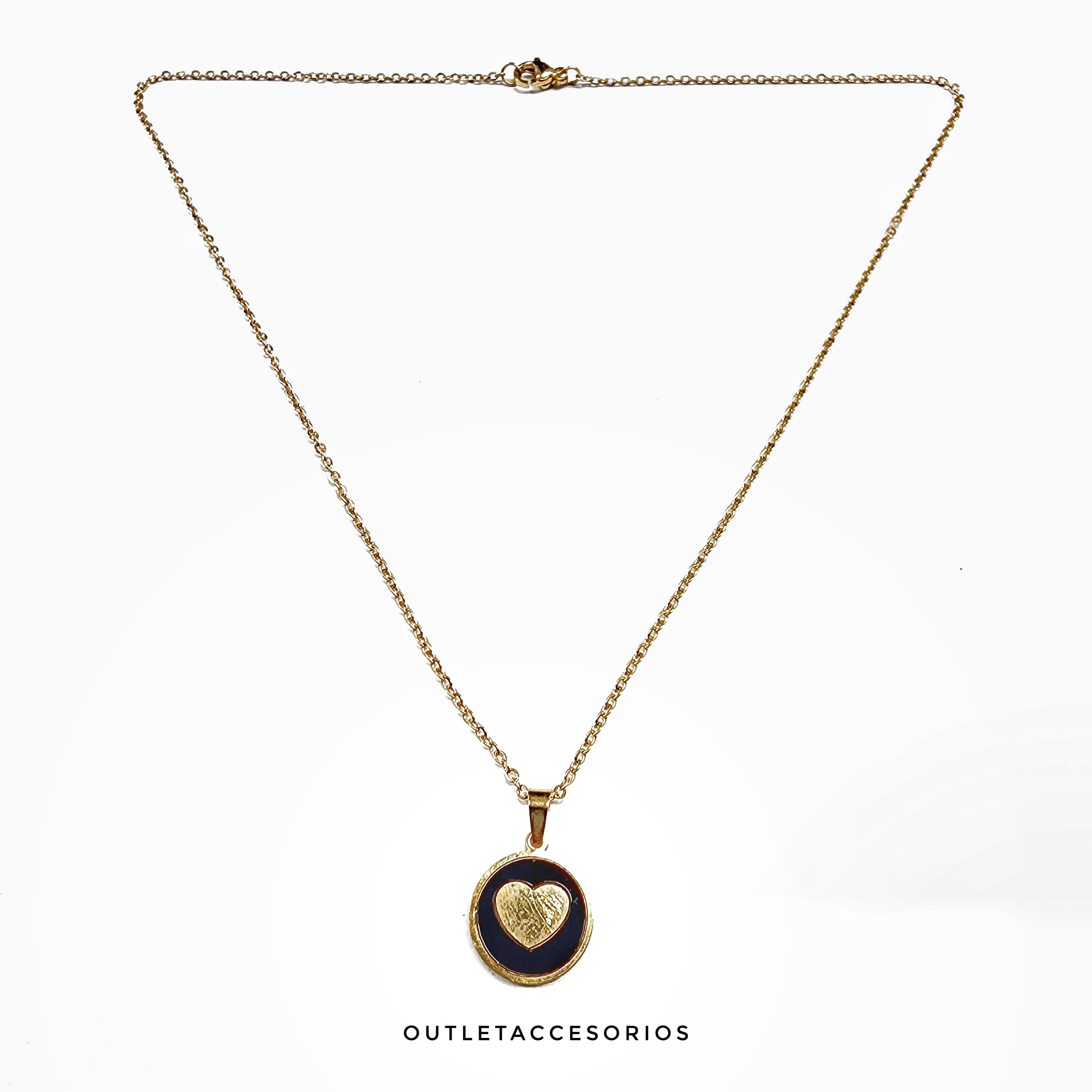 Collar Medalla corazon