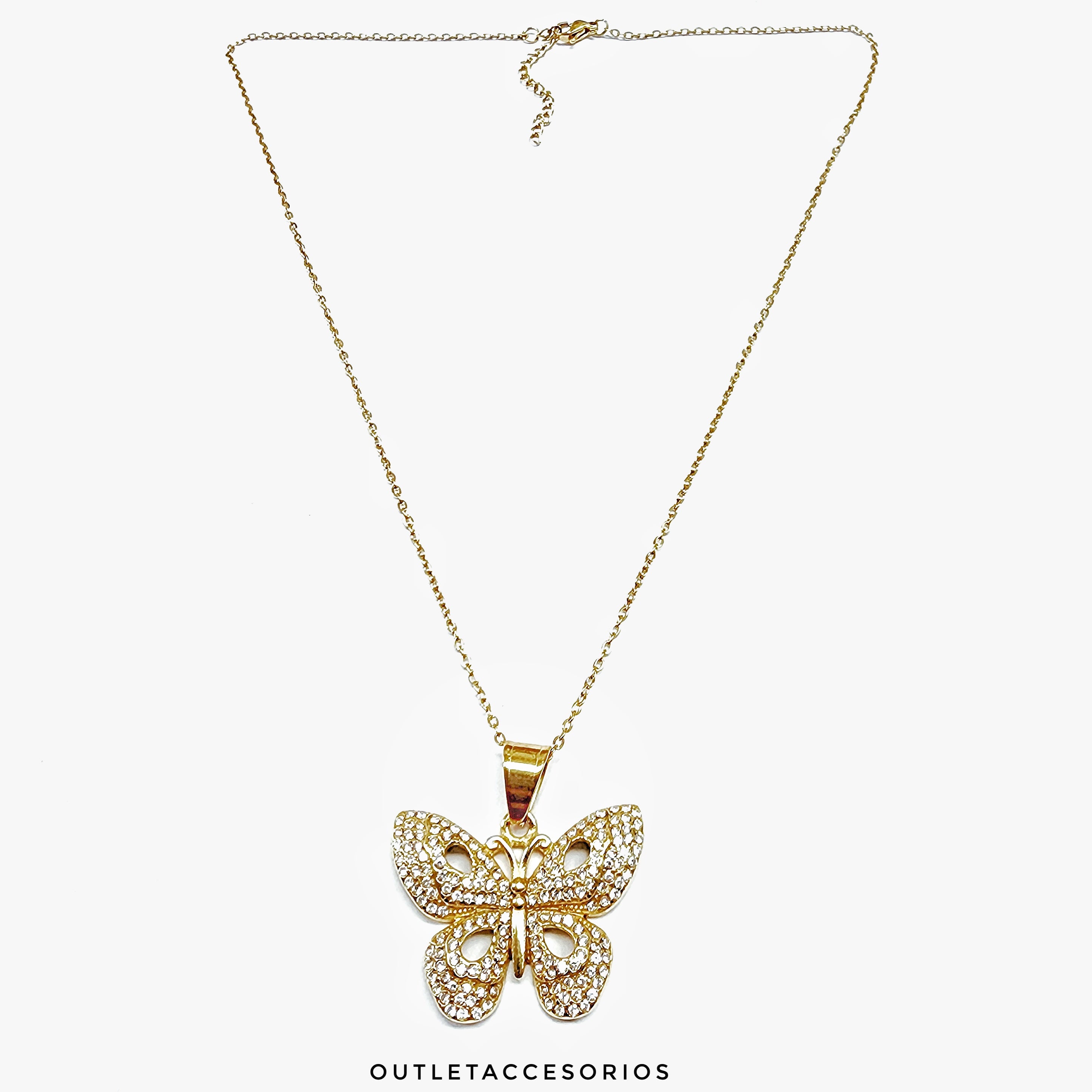 Collar Monarca mariposa Brillos