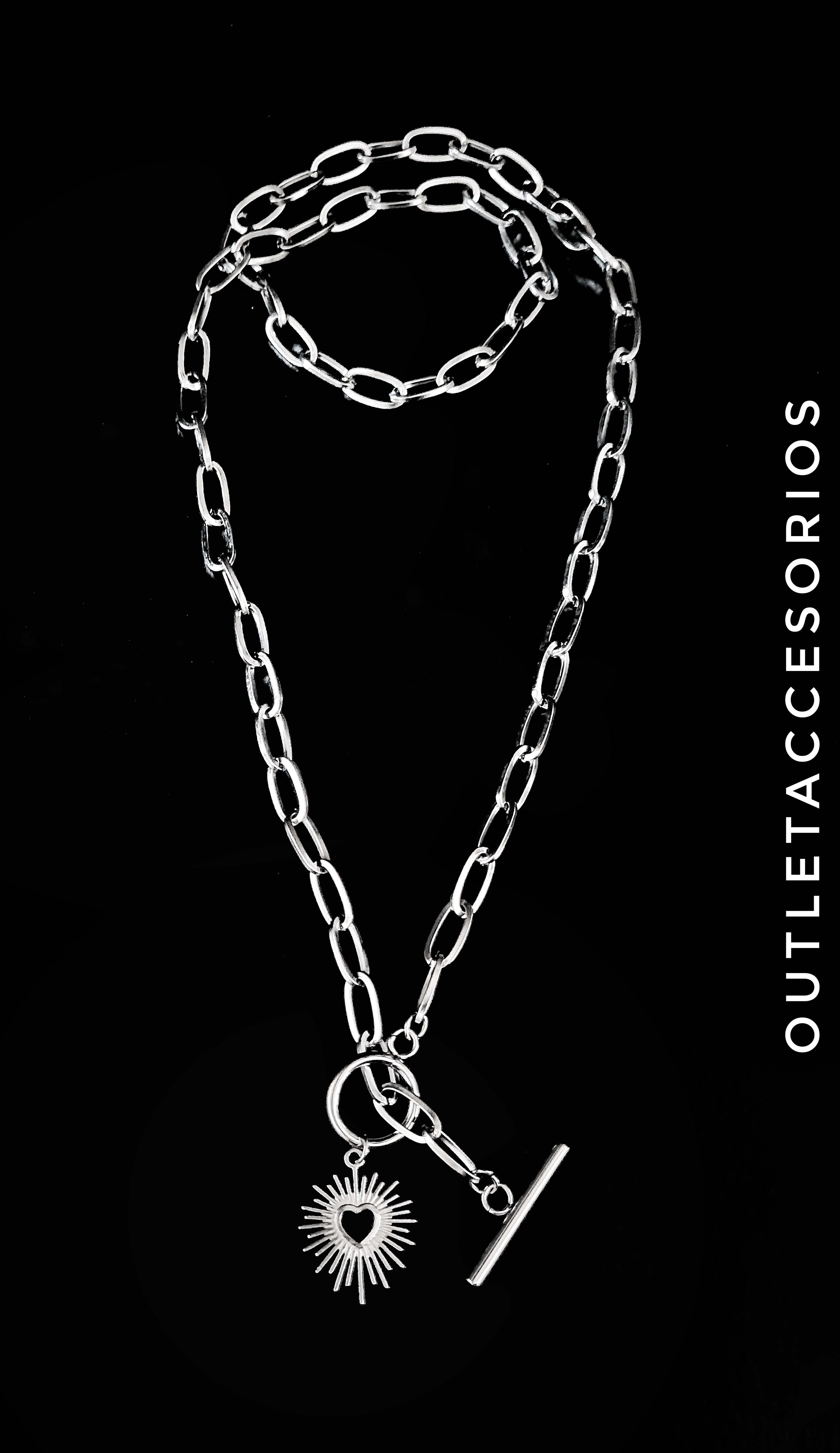 Collar corazon punk