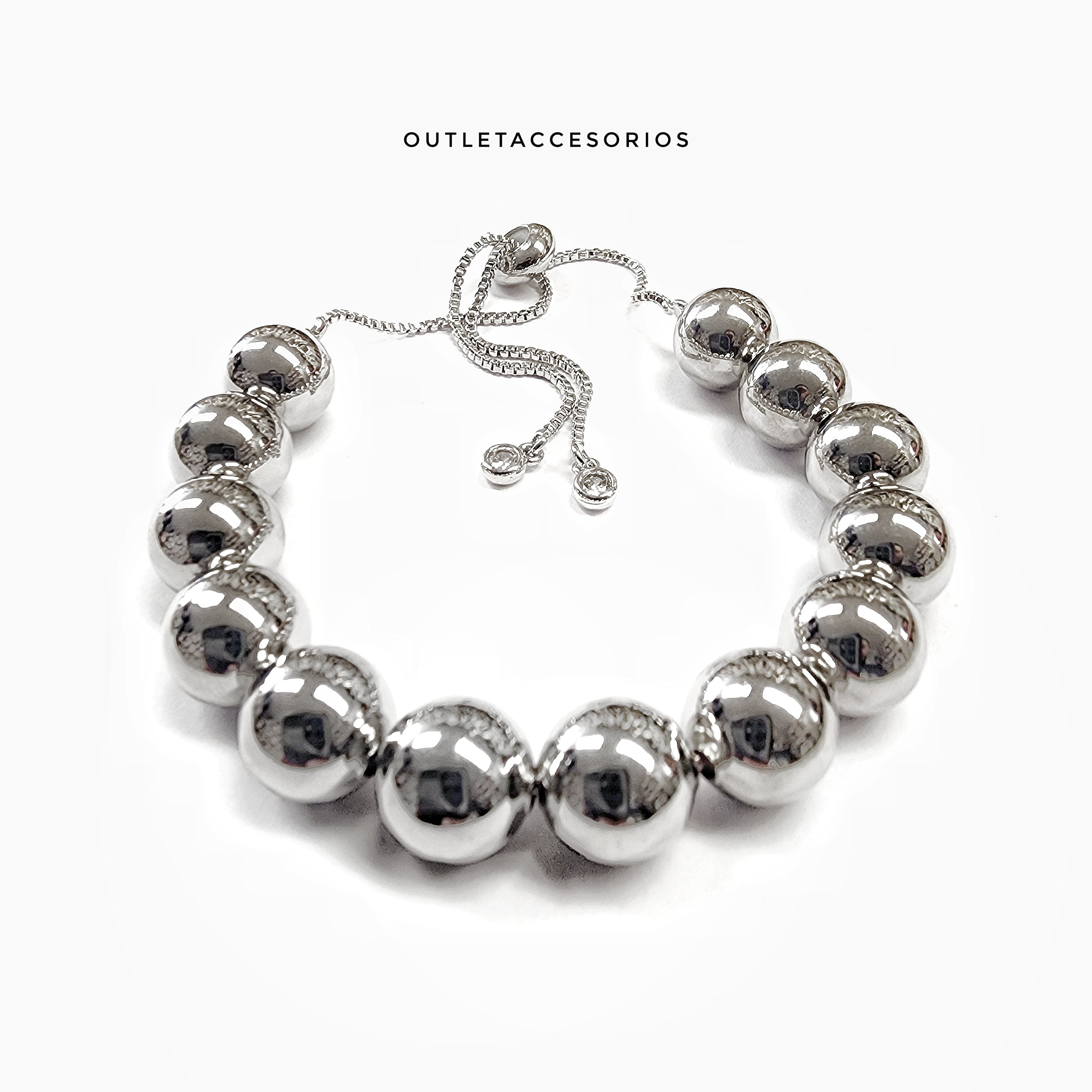 Pulsera Balin grande plateado