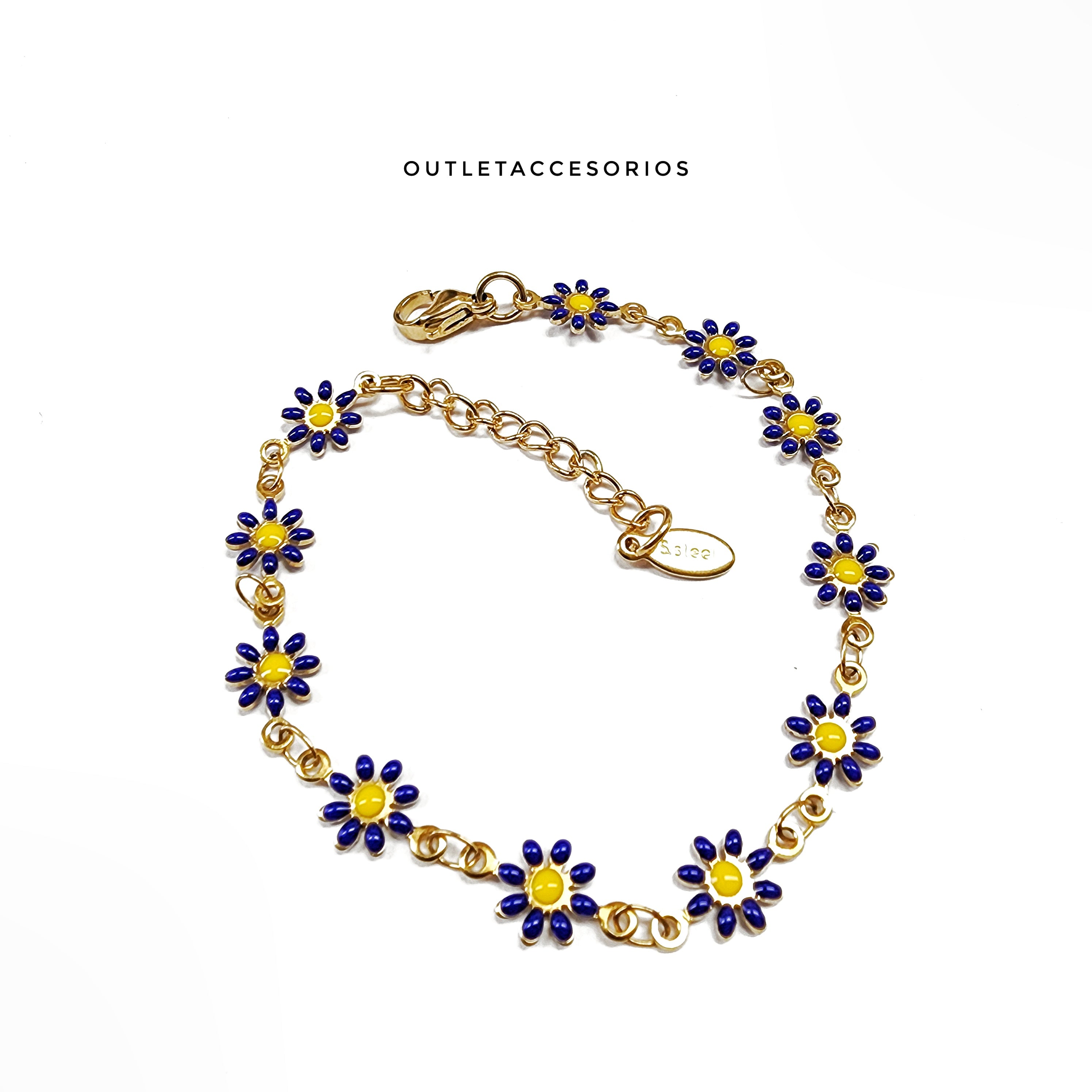 Pulsera Flor margarita morada