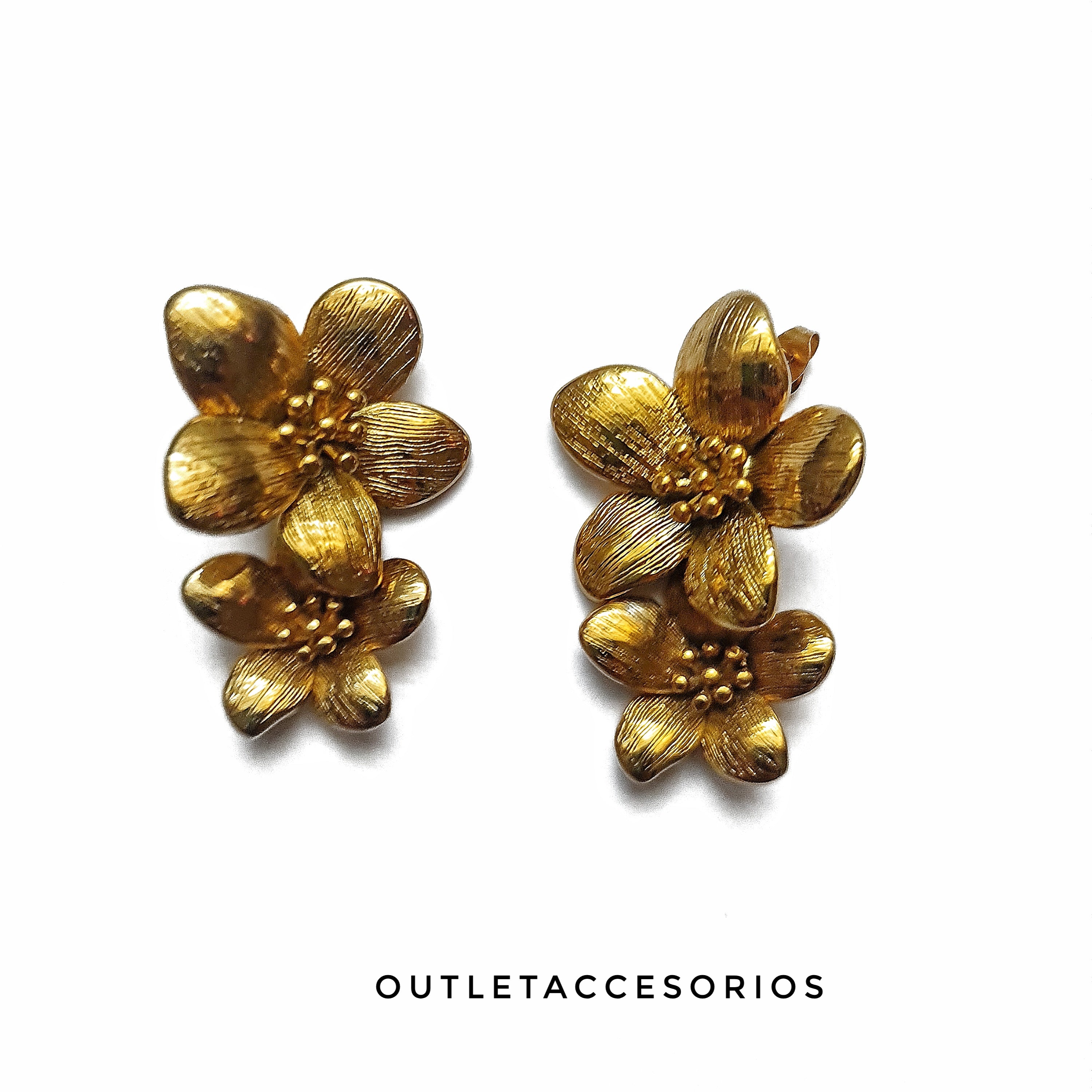 Aros De Flor Doble Amelia