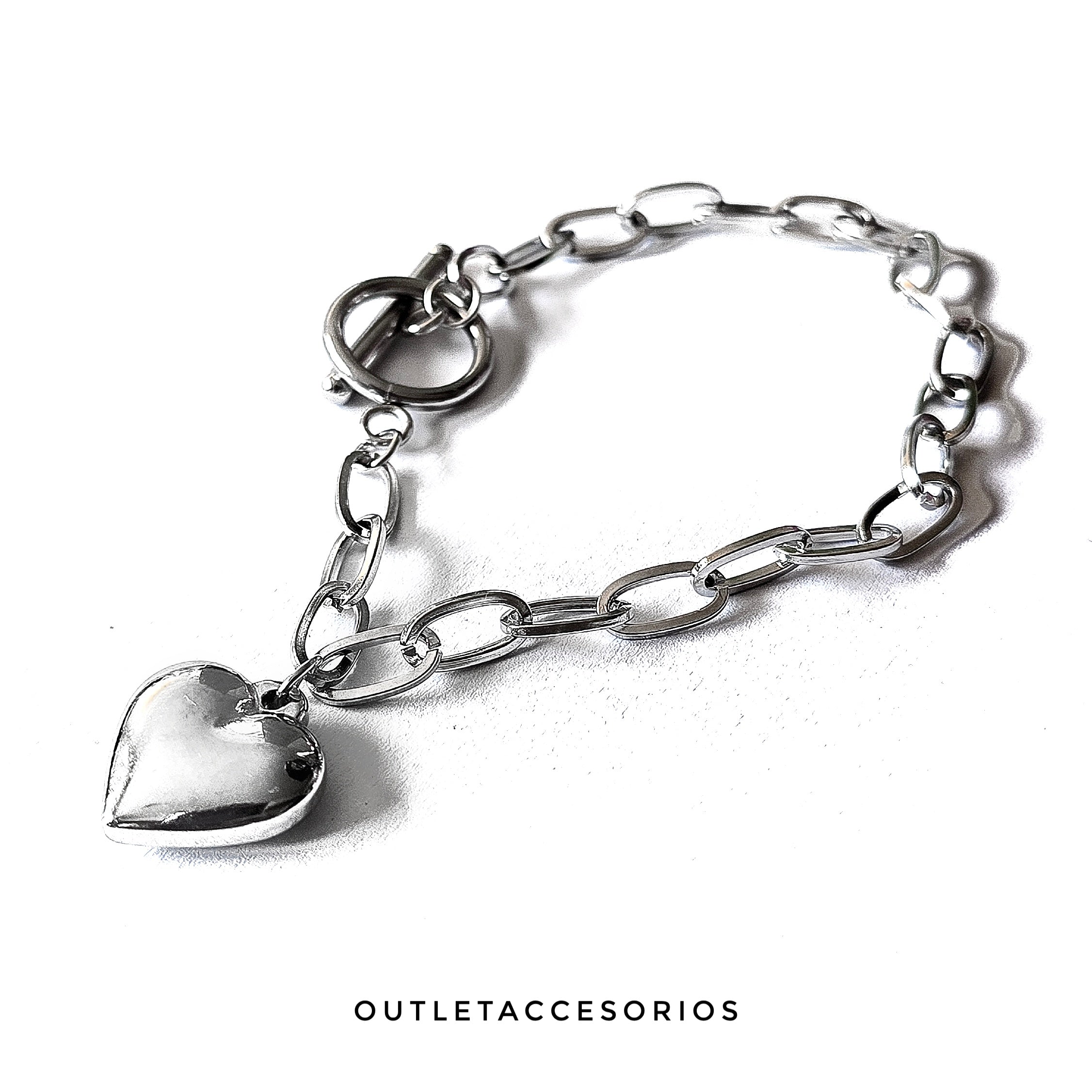 Pulsera corazon timón