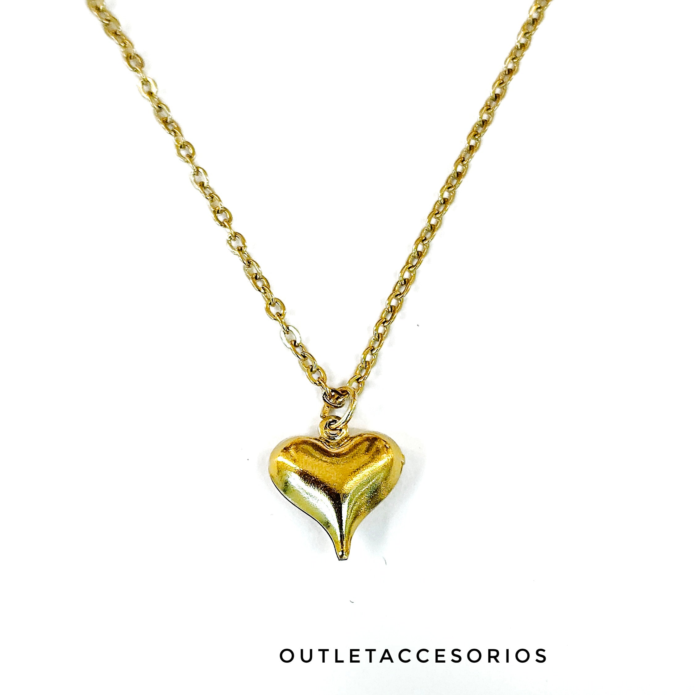 Collar corazon globo