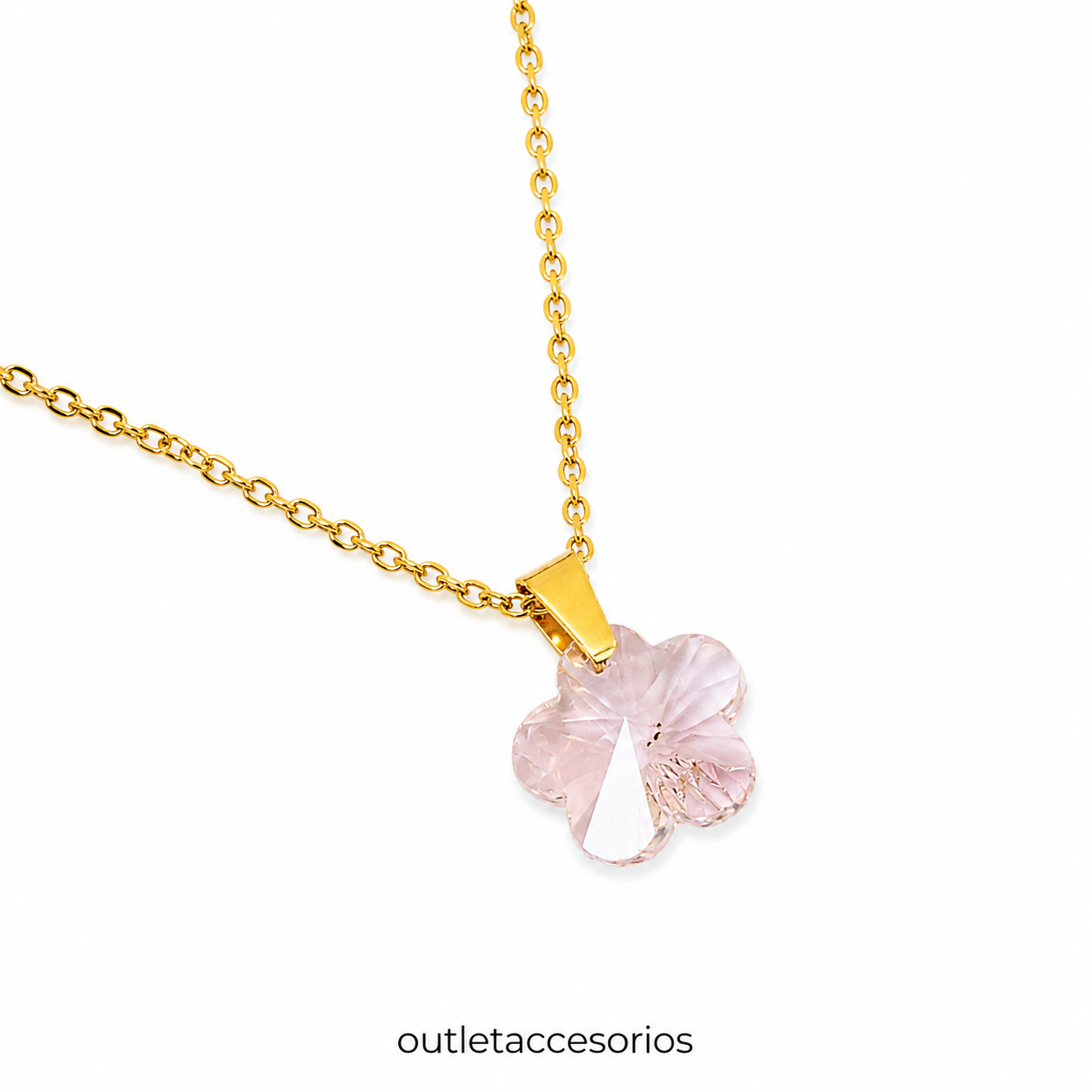 Collar brillo flor