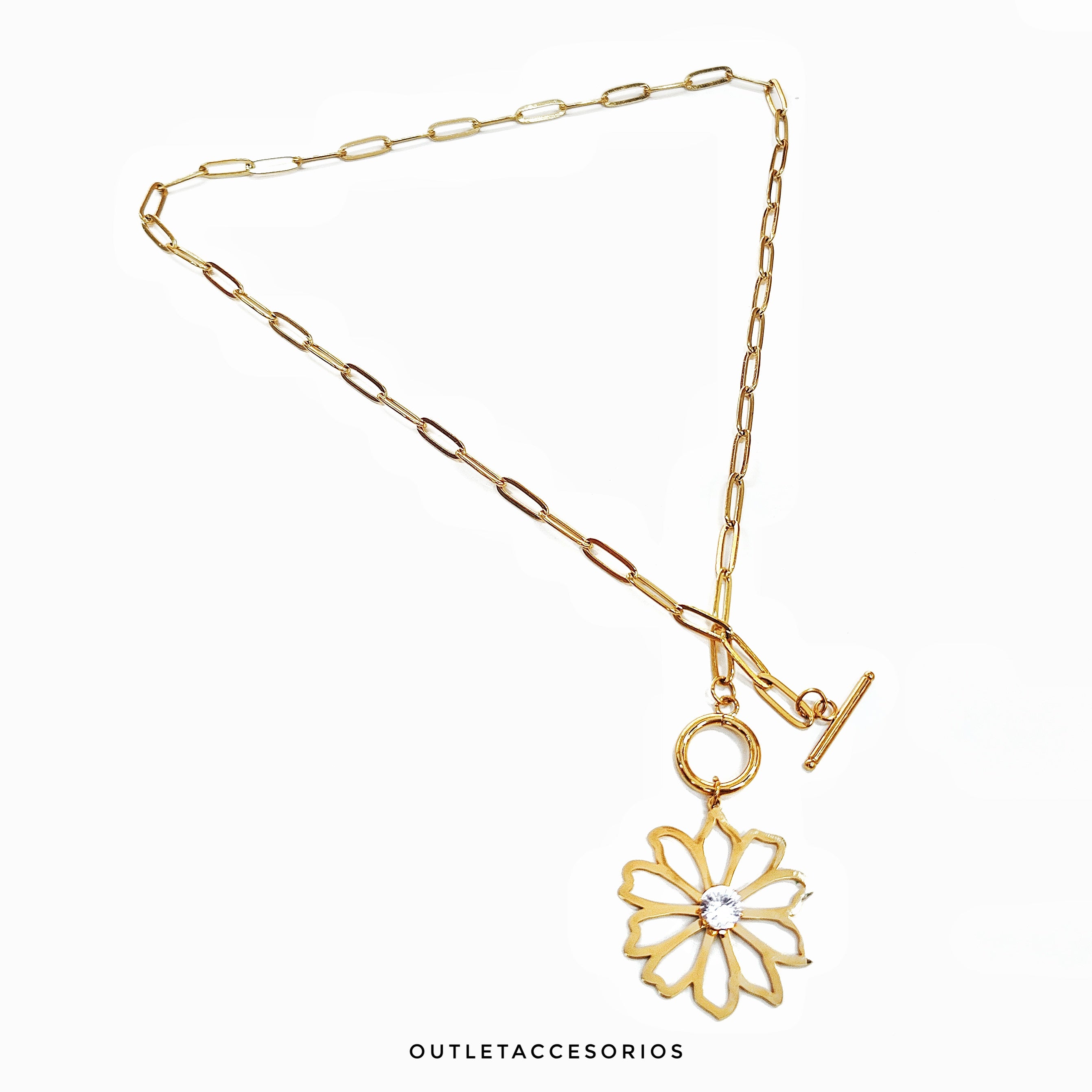 Collar flor silueta