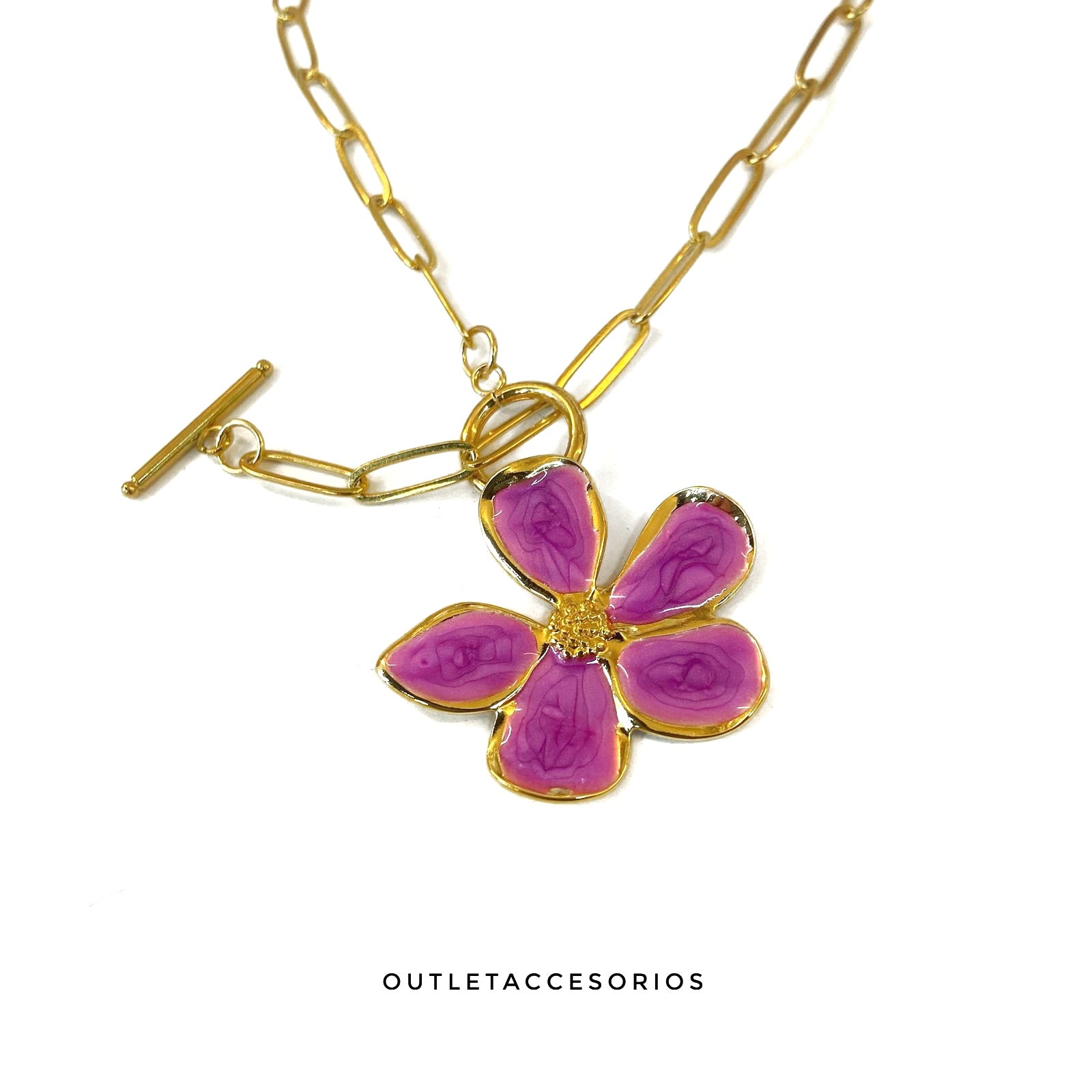 Collar flor acuarela