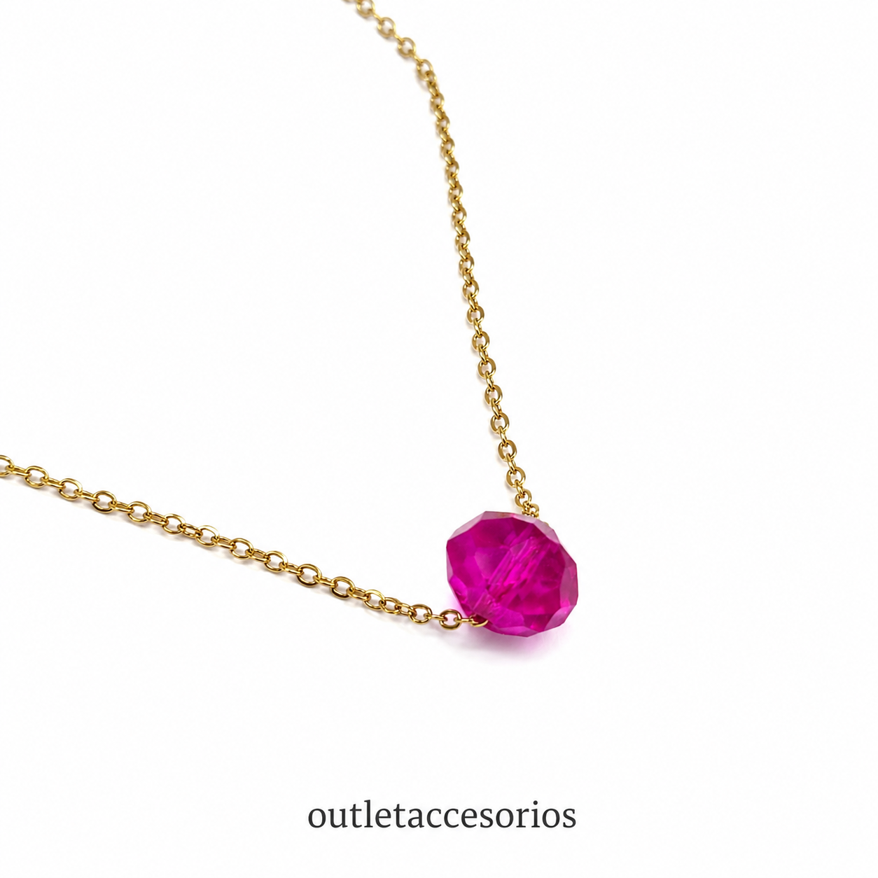Collar luz fucsia