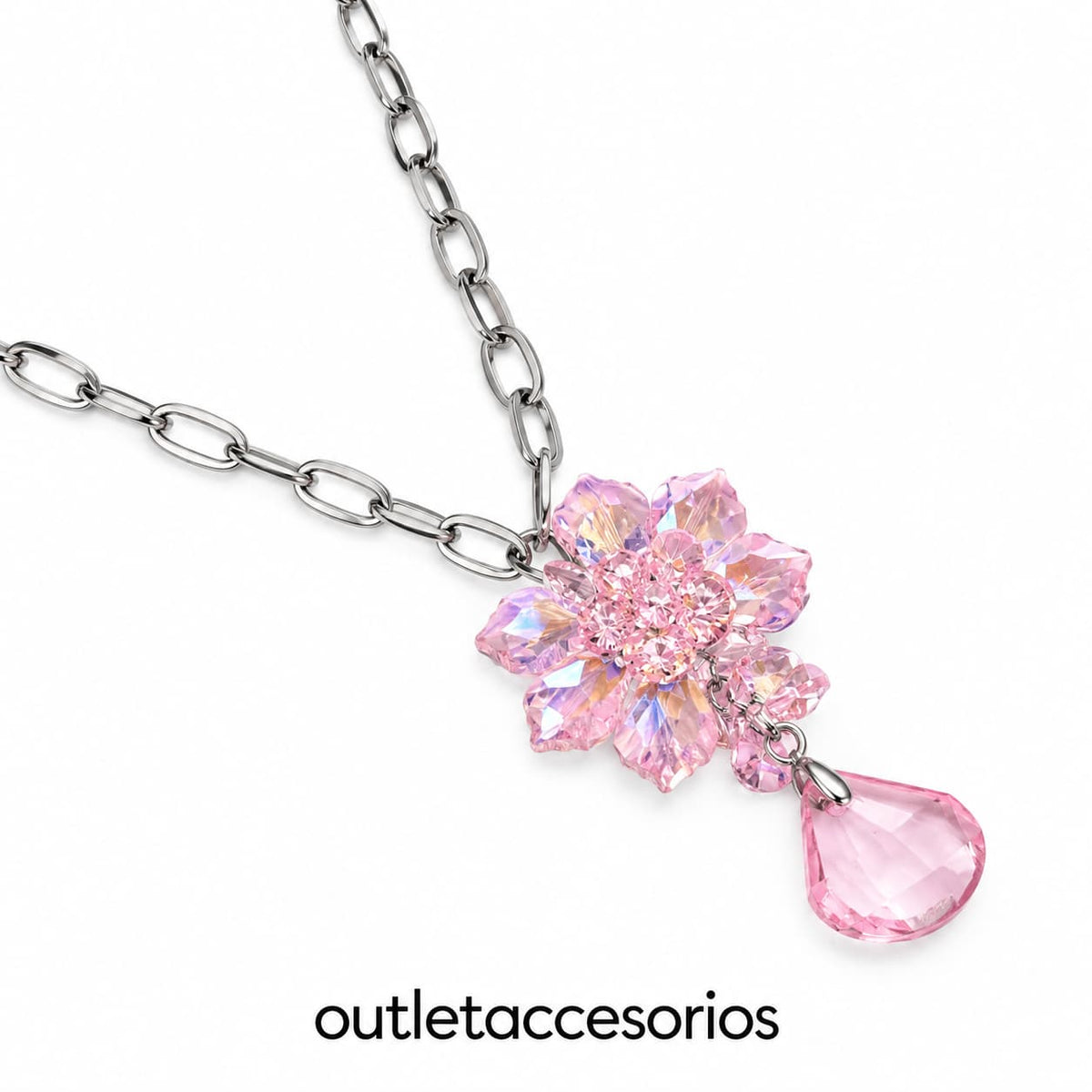 Collar flor cristal