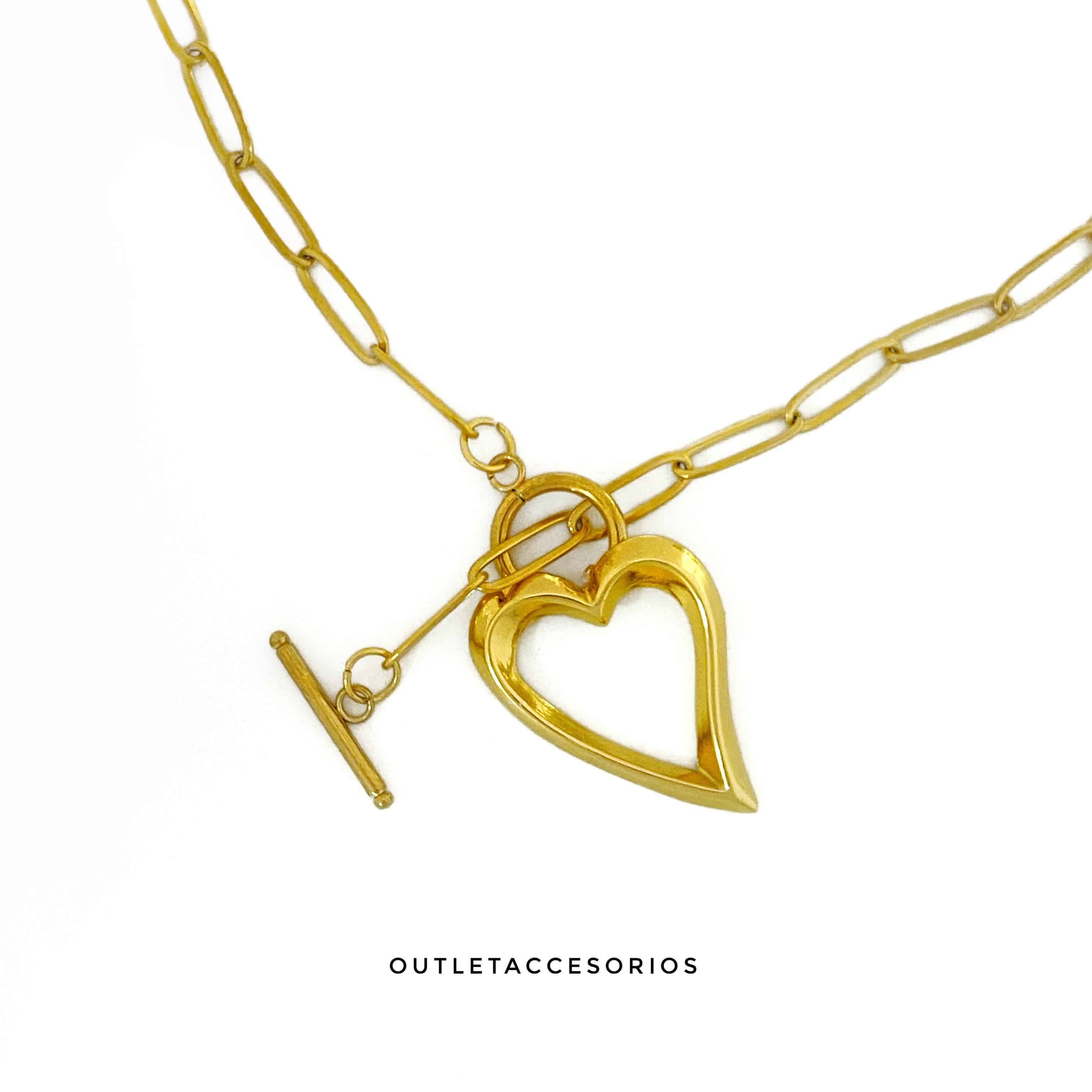 Collar silueta corazon