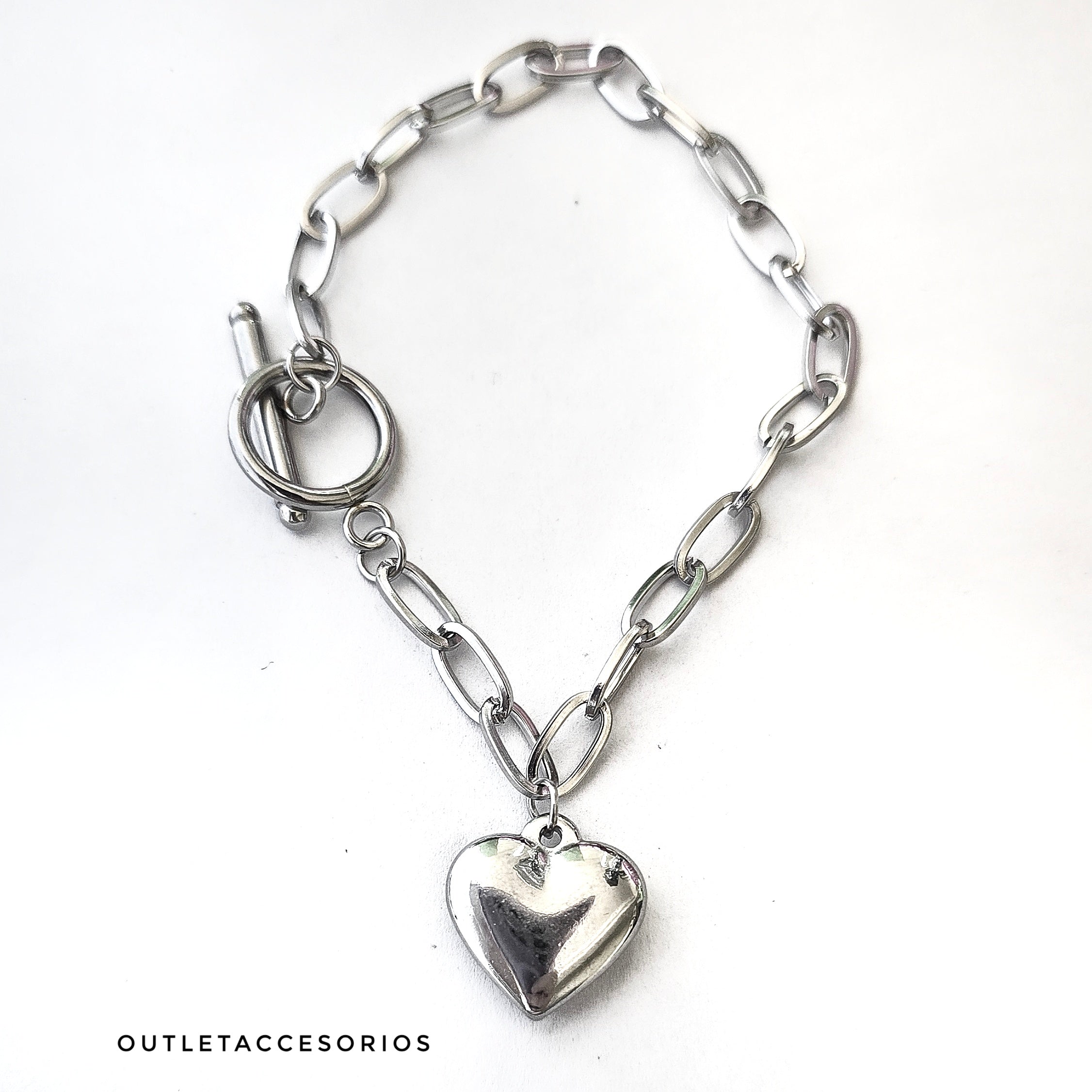 Pulsera corazon timón